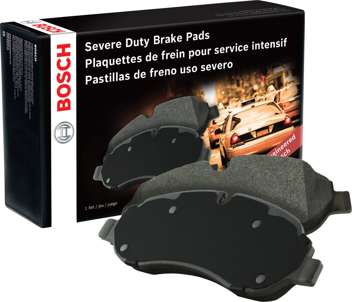 BOSCH BSD1363 Severe Duty Disc Brake Pad Set - Compatible With Select Cadillac Escalade, XTS; Chevrolet Avalanche, Express, Silv