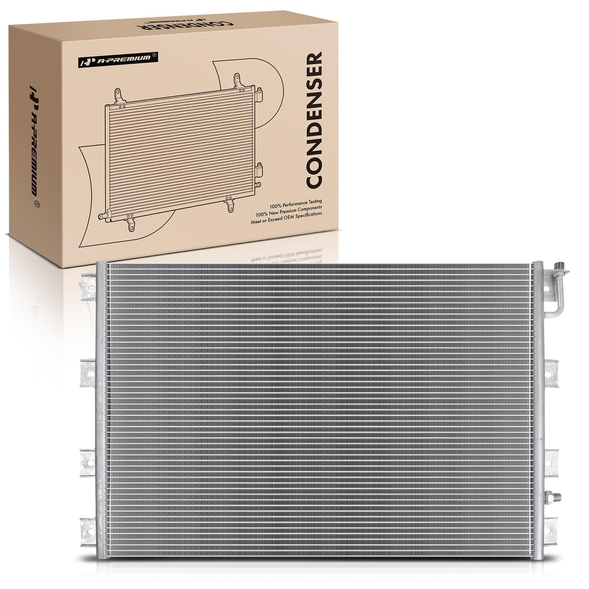 A-Premium Air Conditioning A/C Condenser Compatible with Kenworth C500 2007, K100E 1987-1990, T2000 1999-2005, T270 2009, T300 T
