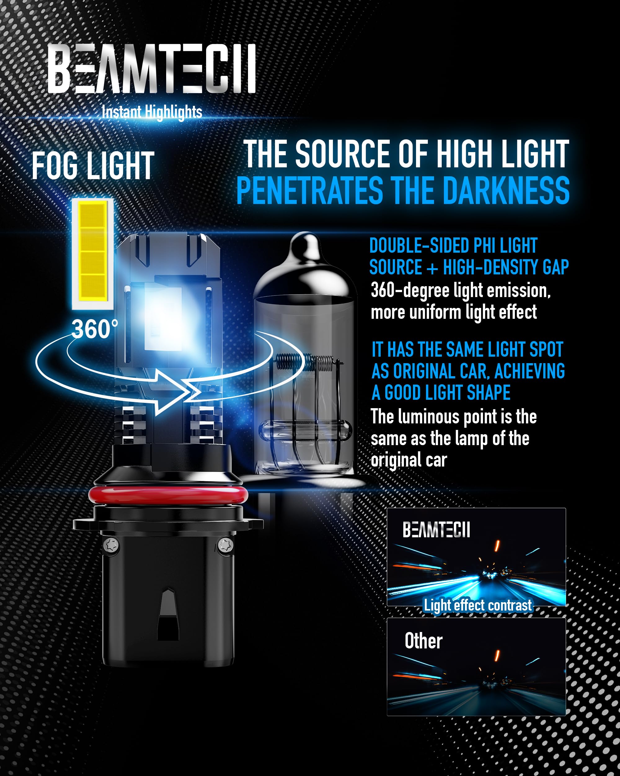 Beamtech 9007 Bulb Hb5 Fog Light Or Atvs