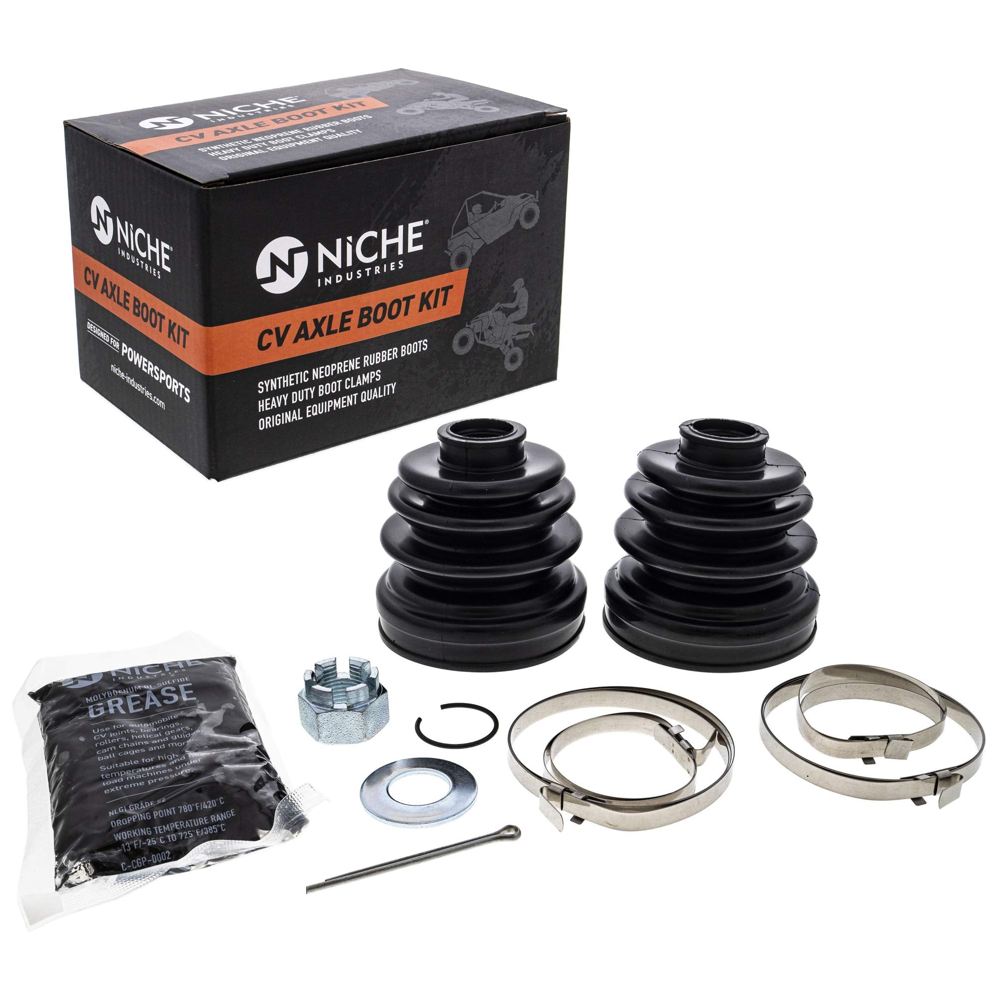 Niche Rear Left Right Cv Axle Boot Kit For Polaris Ranger 500 Xp 700 Replaces 2202904 2201373