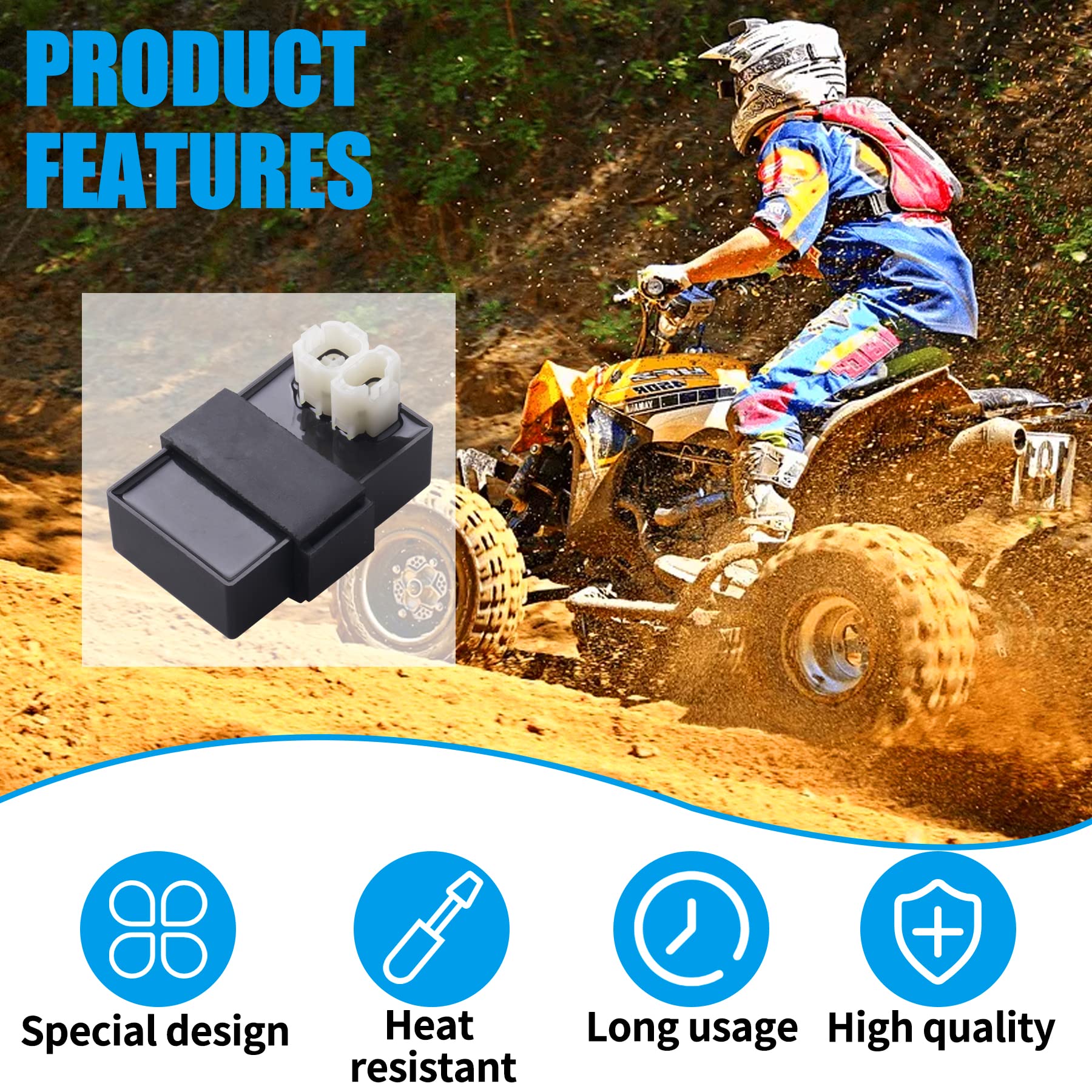 Jingke 6 Pin Dc Cdi Box For Gy6 4 Stroke 50Cc 125Cc 150Cc Scooter Moped Taotao Atv Quad Go Kart Bike (Dc-Gy6)