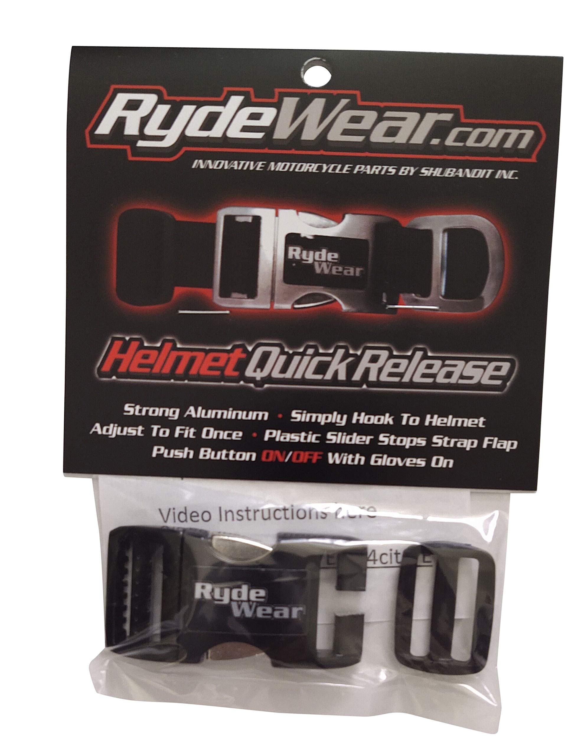 Rydewear Beanie Half Shell Helmet Black Metal Strongest Motorcycle Helmet Quick Release Helmets Chin Strap Buckle