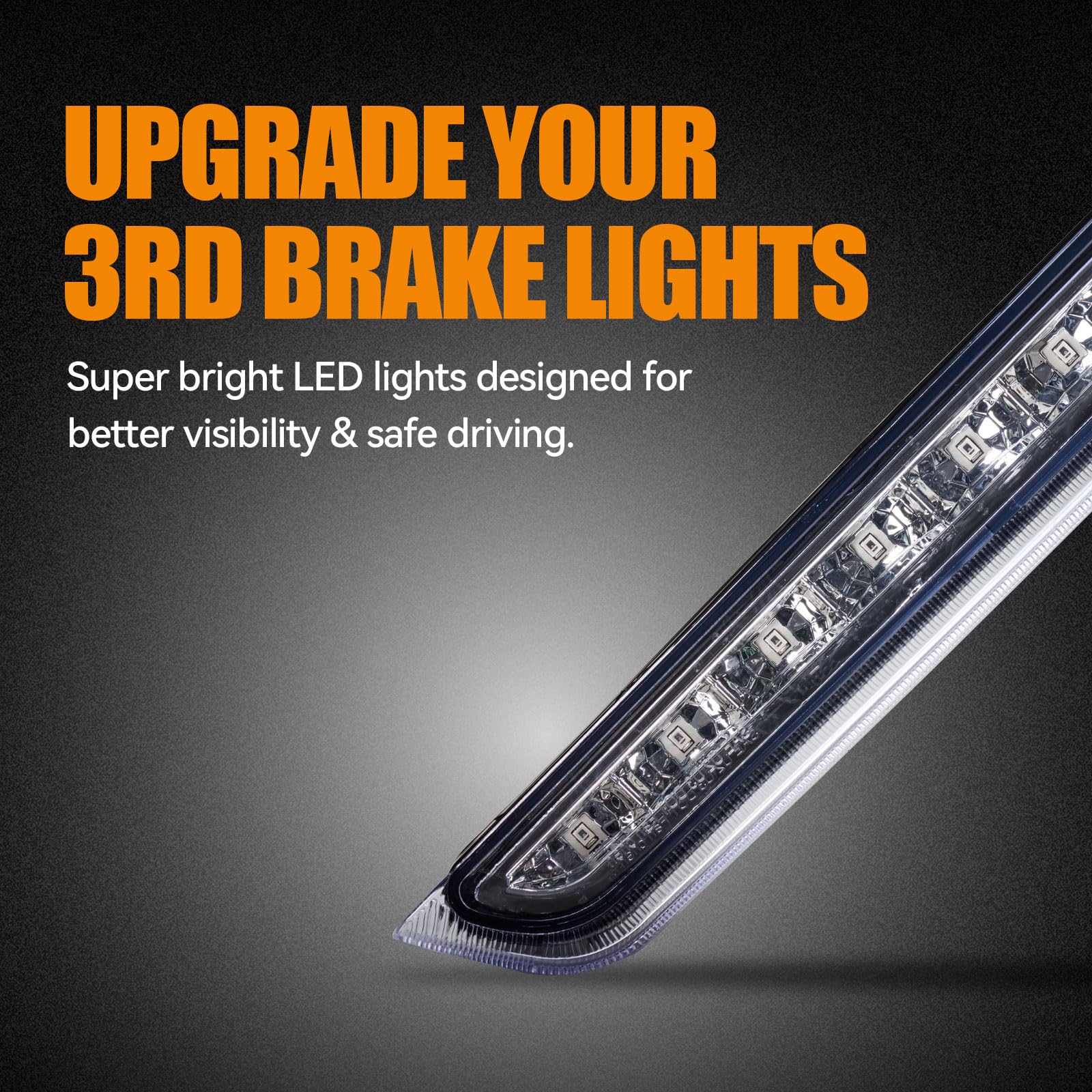 Cxdar Third 3Rd Brake Light Led For 2007-2014 Chevy Tahoe Suburban/Gmc Yukon, High Mount Rear Brake Lights Assembly For 07-14 Yu