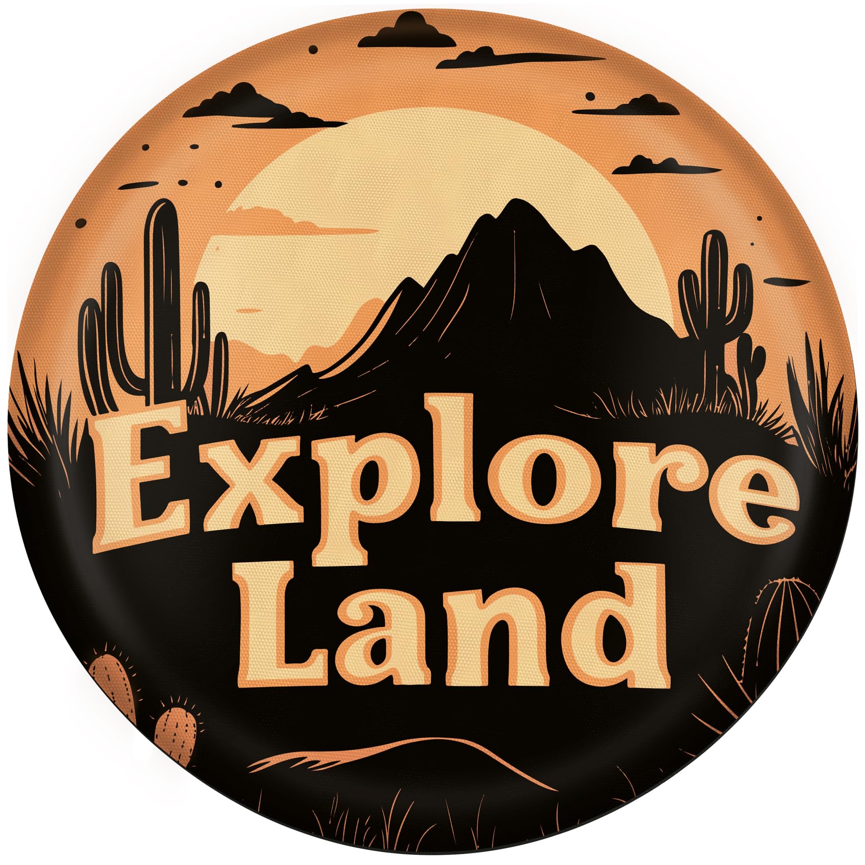 Explore Land 30-33 inch Spare Tire Cover Fit Trailer, RV, SUV, Truck, Tough Tire Wheel Soft Cover, Landscape