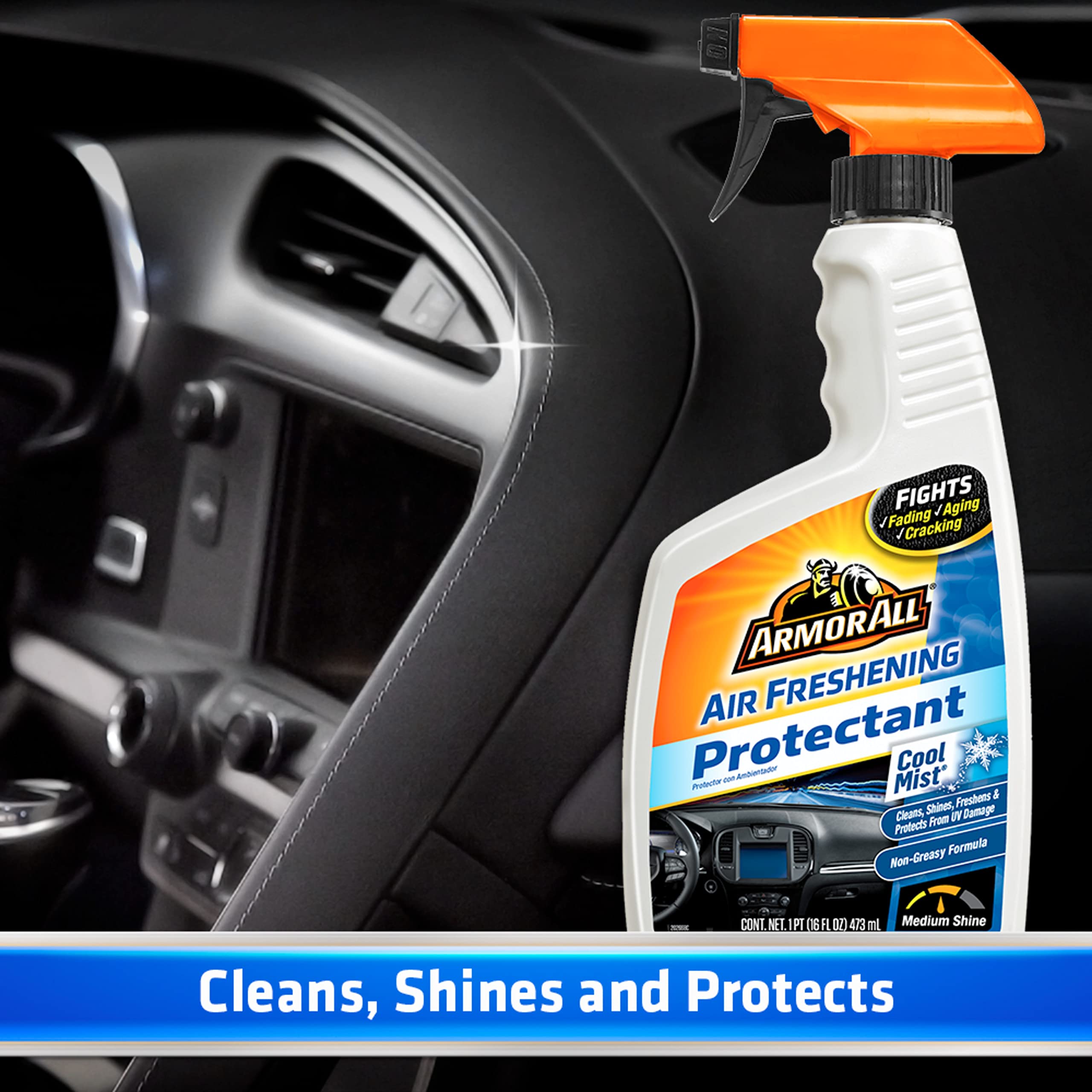 Armor All Car Air Freshener Protectant Spray By Armor All, Car Interior Cleaner With Uv Protection Against Cracking And Fading,