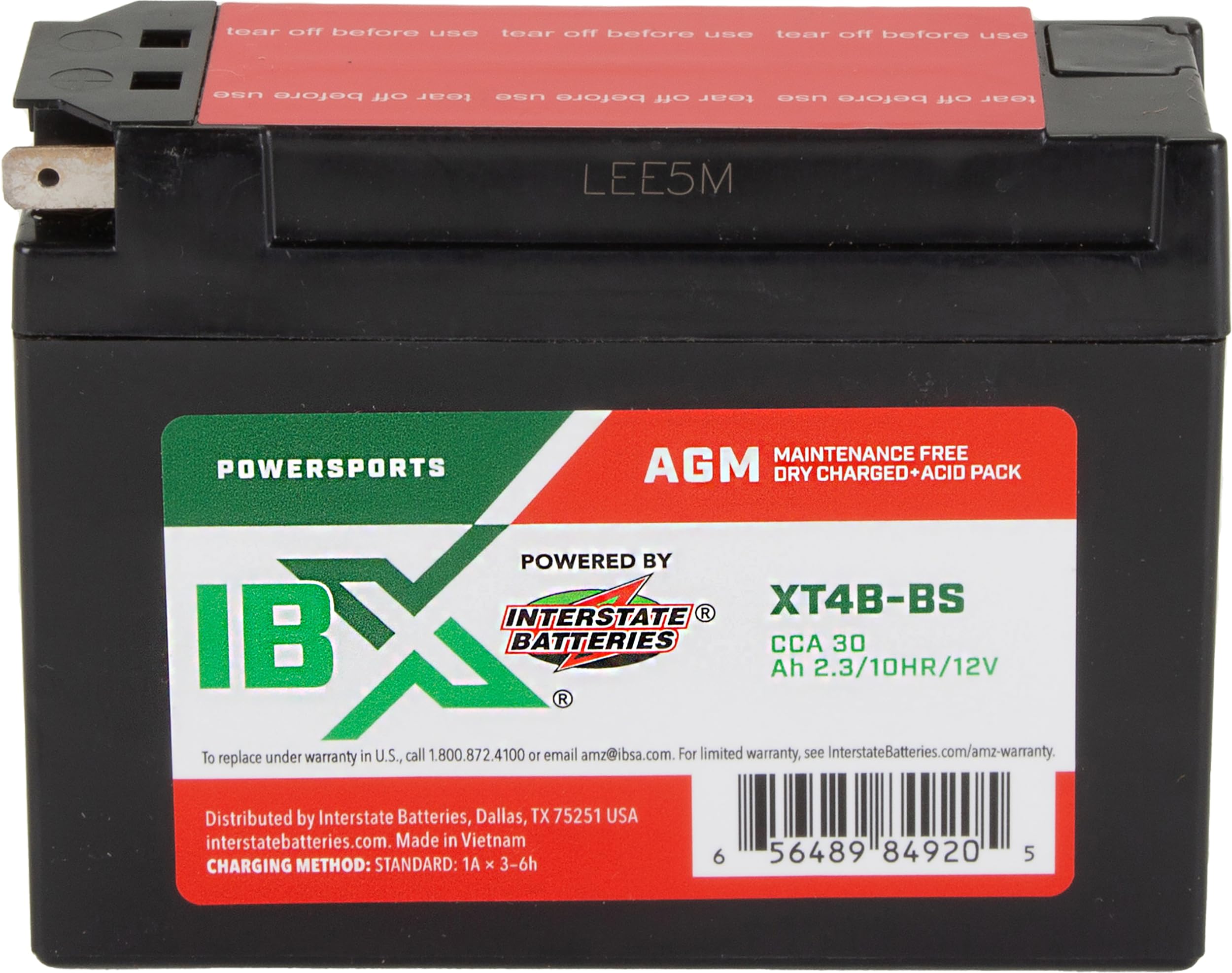 Interstate Batteries Yt12B-Bs 12V 10Ah Powersports Battery 175Cca Agm Rechargeable Replacement For Ducati, Triumph, Yamaha, Moto
