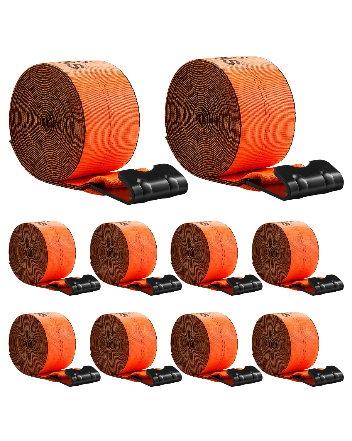 VEVOR Truck Straps, 4 x30 Heavy Duty Tie Down w/Flat Hooks 18,000lbs Break Strength, WLL# 6000lbs, Cargo Straps tie Down for Fl