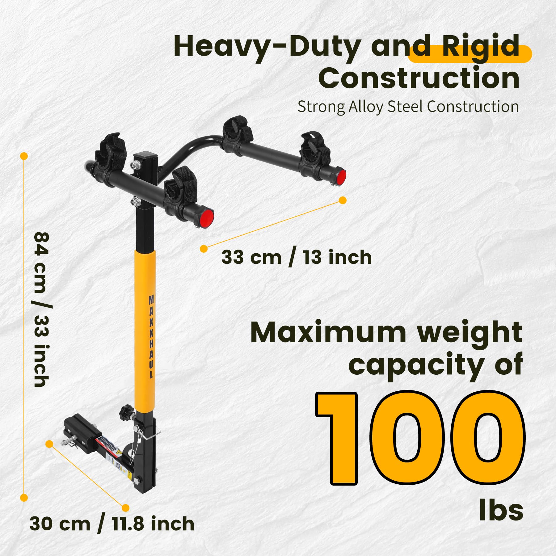 Maxxhaul 50025 Hitch Mount 2 Bike Rack For Cars, Trucks, Suv'S, Minivans - 100 Lb. Capacity