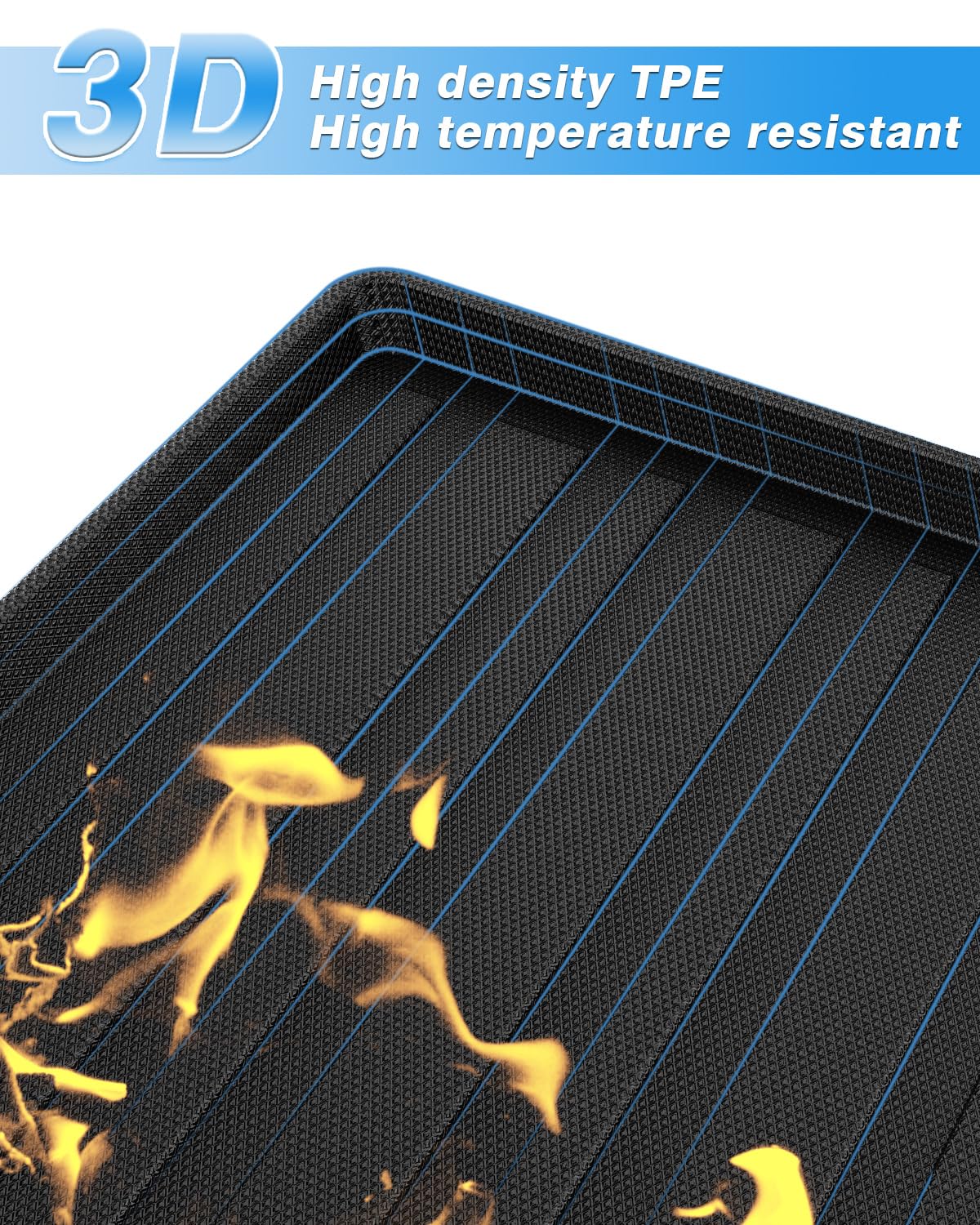 Powerty Trunk Mat For 2022-2024 2025 Hyundai Tucson(Non-Hybrid) Accessories Cargo Mats With Standard Audio System Tpe All Weathe