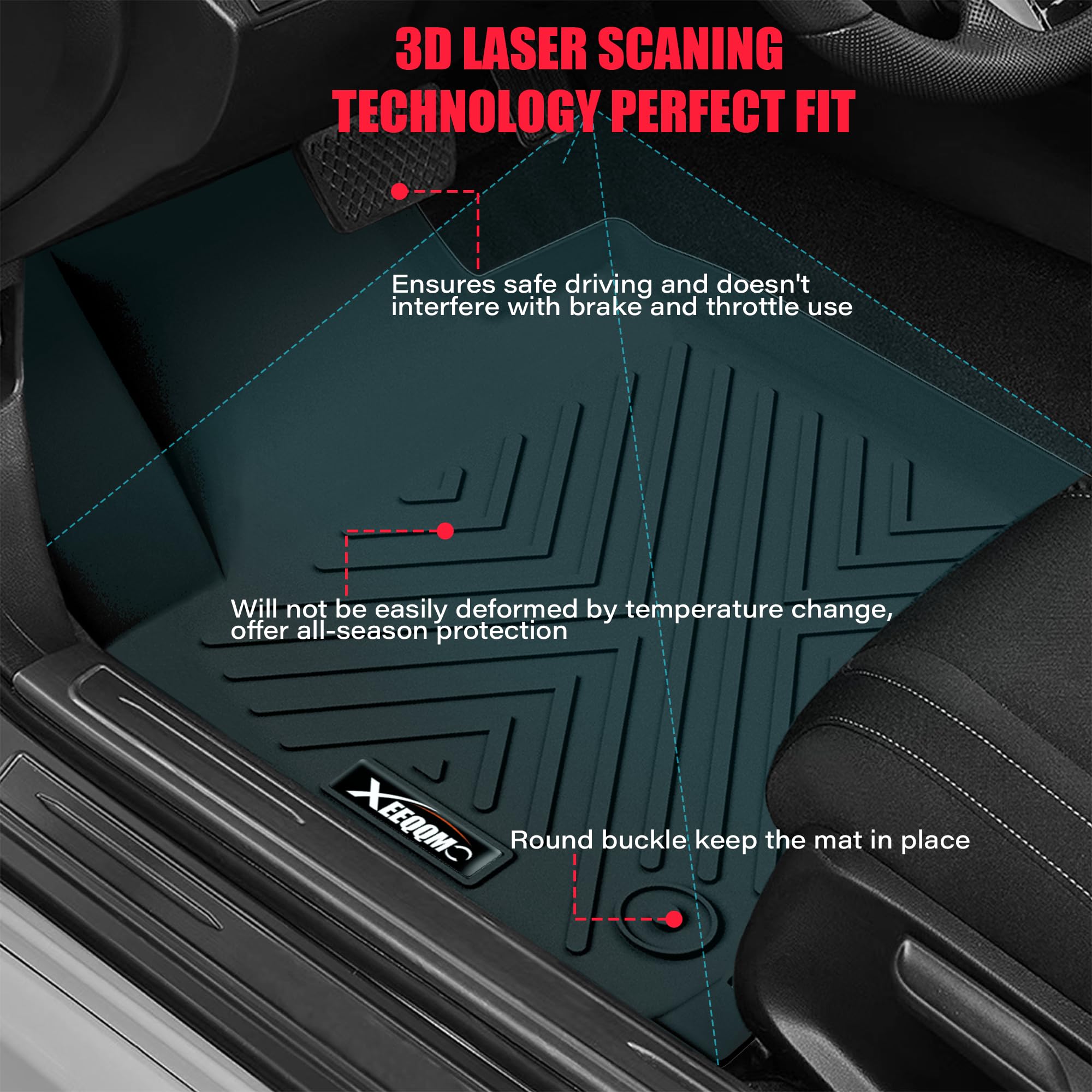Floor Mats For 2020-2024 Nissan Sentra With Cargo Liner All Weather Tpe Protection Floor Liners Full Set With Trunk Mat For 2020
