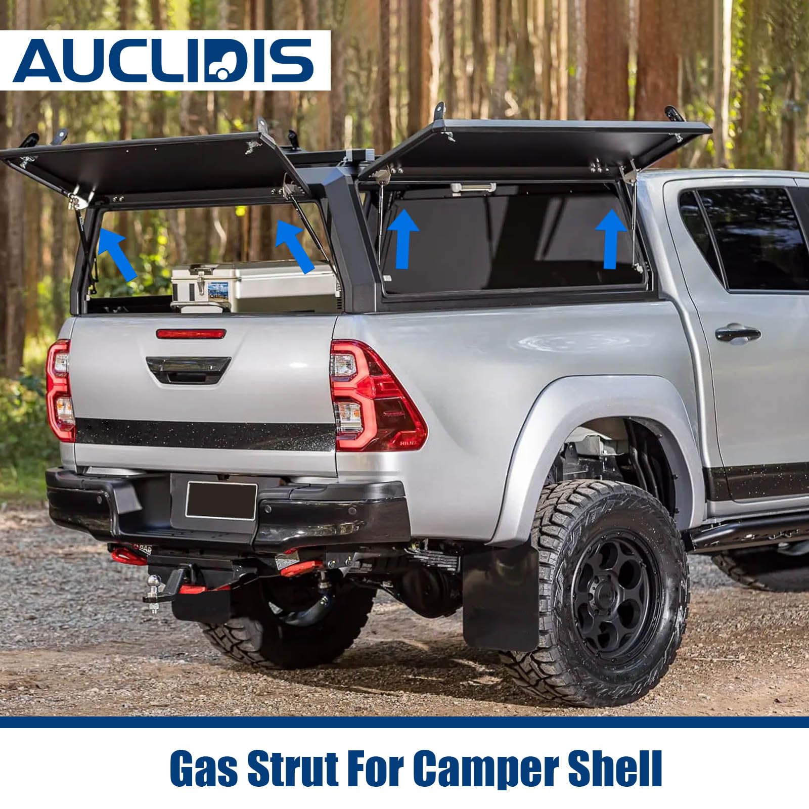 C16-17229 16 Inch 10Lb/44N Gas Strut Shock Spring Lift Support For Leer Camper Shell Truck Topper Cap Canopy Door Window Toolbox