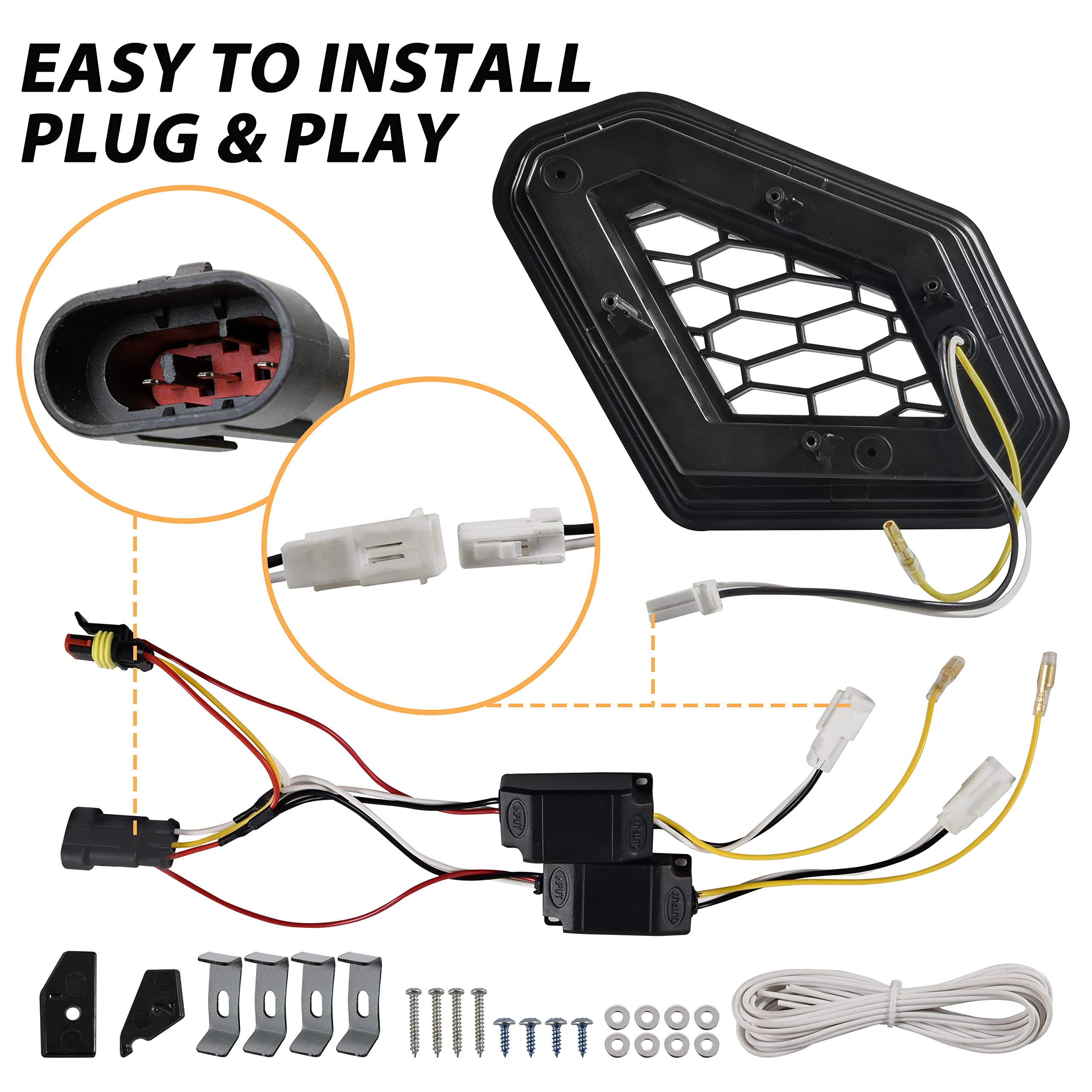 Sautvs Led Front Accent Lights For Can-Am X3, Led Auxiliary Lights Front Fascia Signature Accent Turn Signal Lights Grill Lamps For Can Am Maverick X3 Max Turbo R Rr 2017-2025 Accessories (2Pcs)