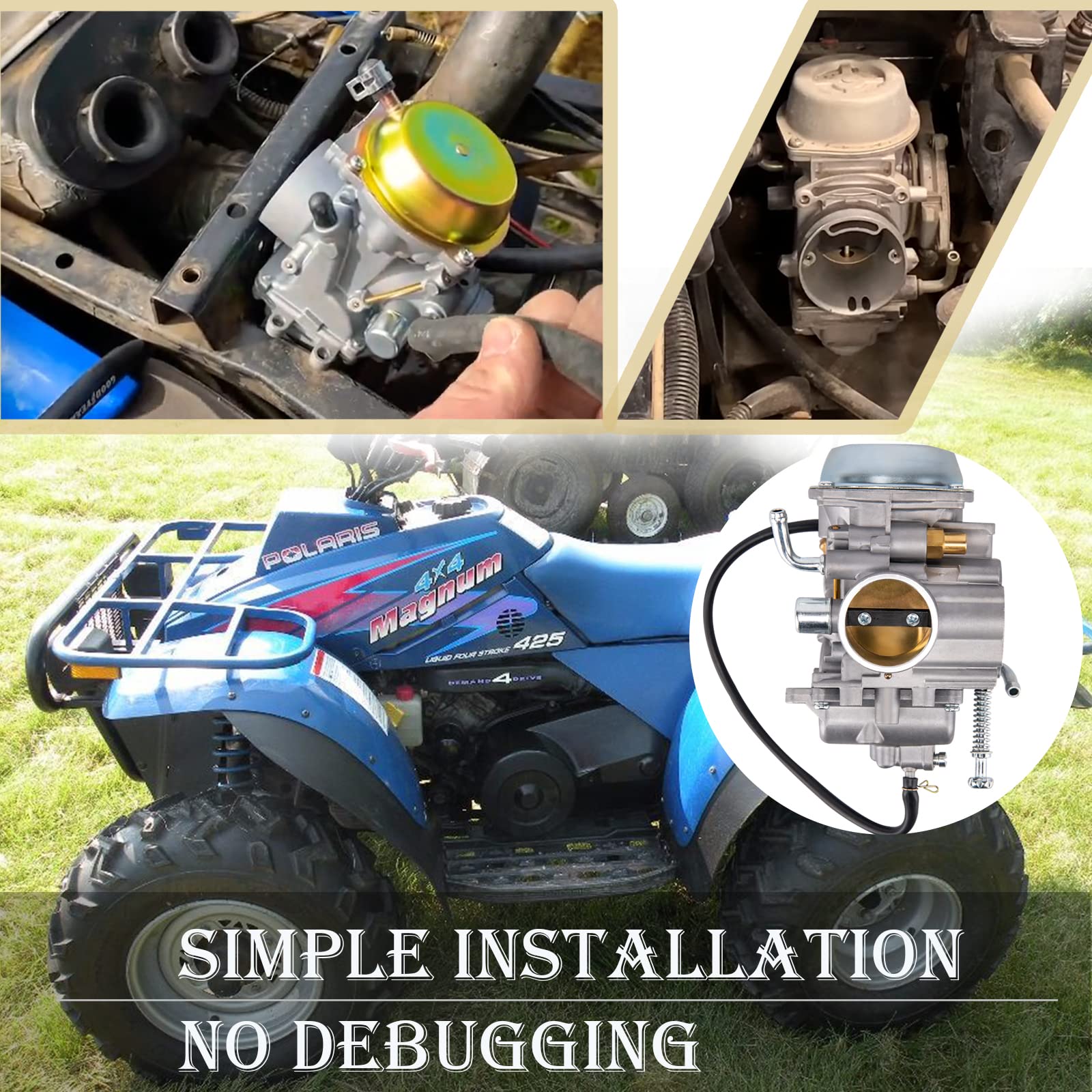 Carburetor For Polaris Magnum 425 325 330 2X4 4X4, 1999-2008 Sportsman 400 500 600, 2005-2009 Ranger 500 Atv Quad Carb