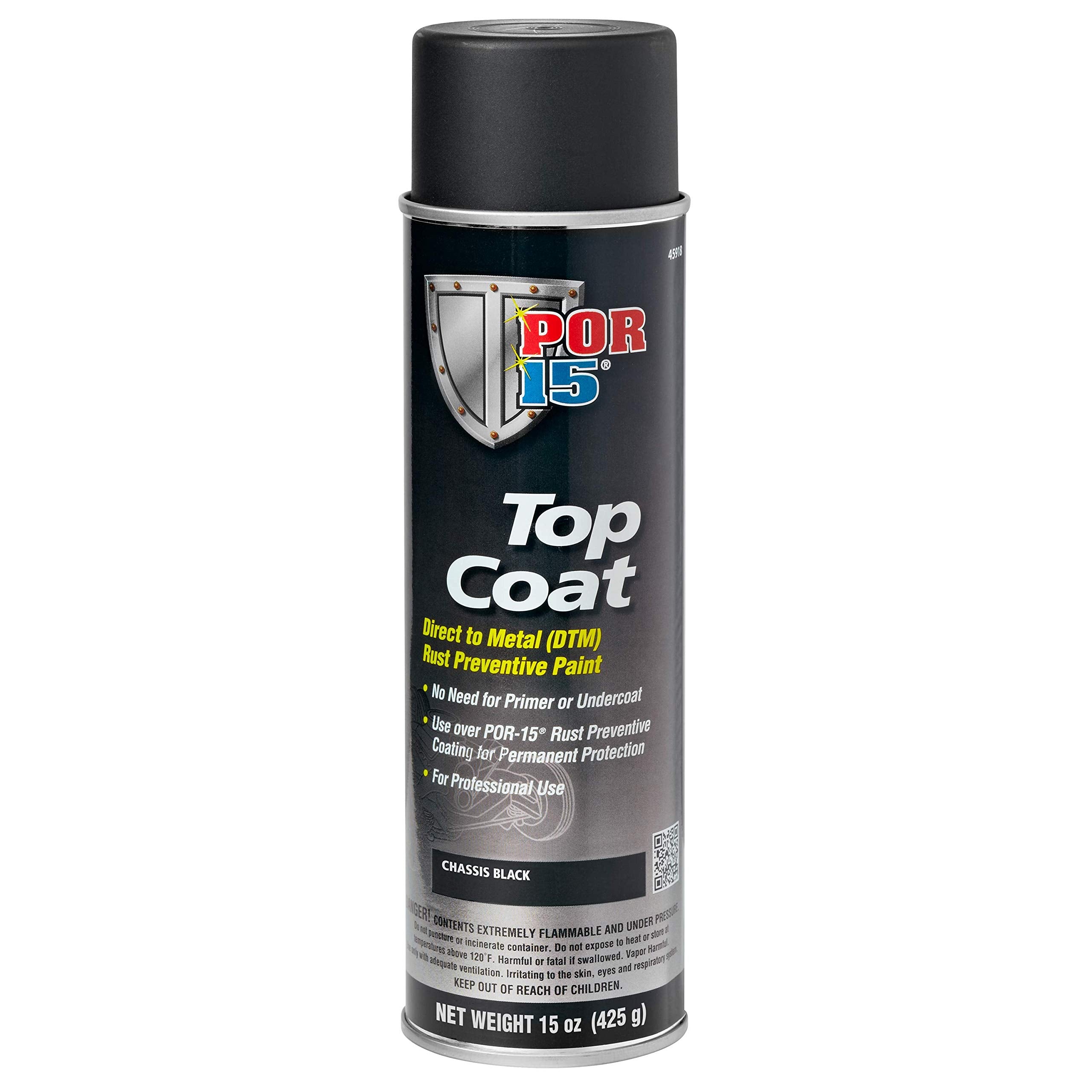 Por-15 Top Coat Spray Paint, Direct To Metal Paint, Long-Term Sheen And Color Retention, 16 Fluid Ounces, Safety Blue