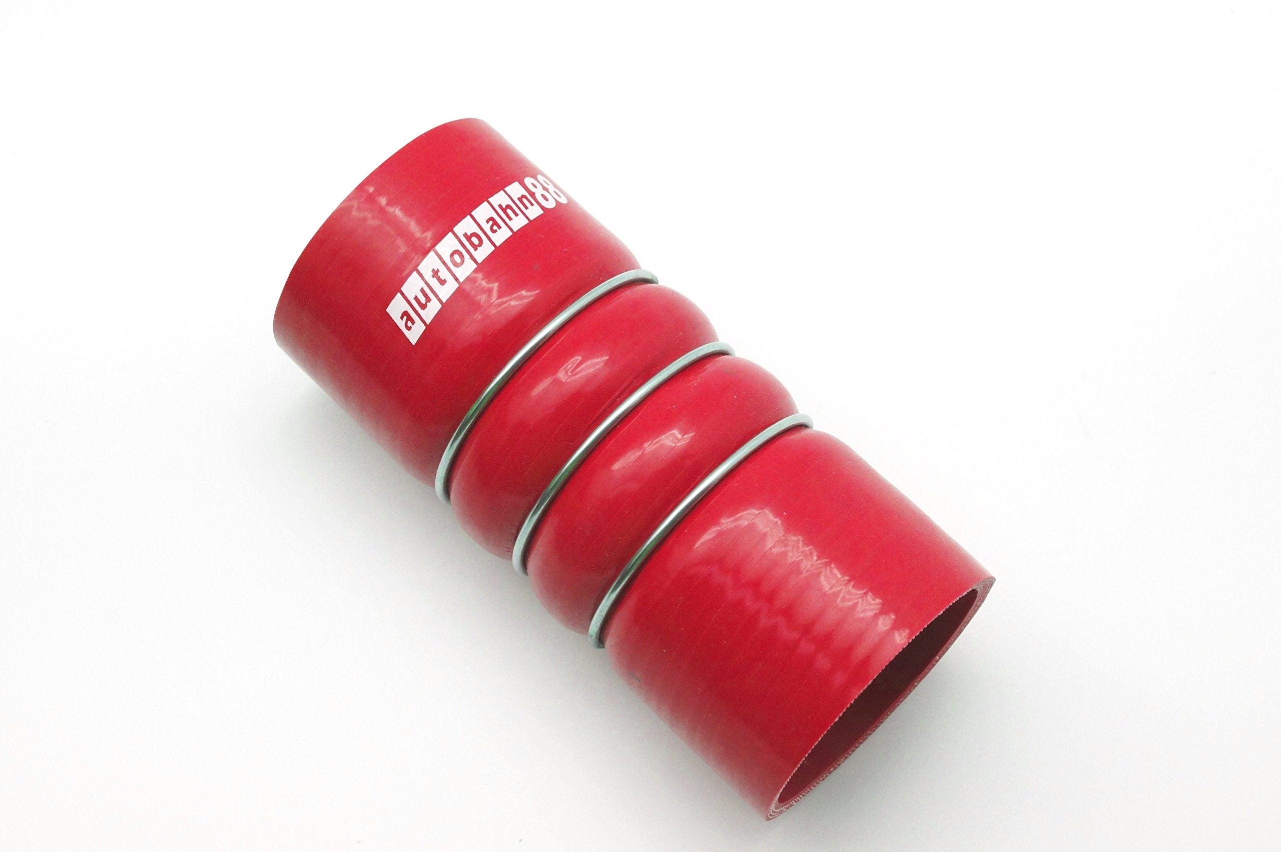 Autobahn88 Automotive Silicone Hose Bend, Double Hump Coupler, with Stainless Steel Ring Reinforcement, ID=2.75'' (70mm), Length