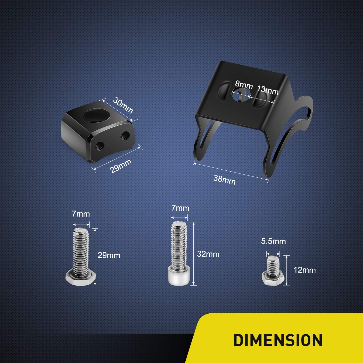 Nilight 2Pcs Mounting Base Bracket Led Light Bar Slide Mount Bracket 2 Years Warranty (90034B),Black