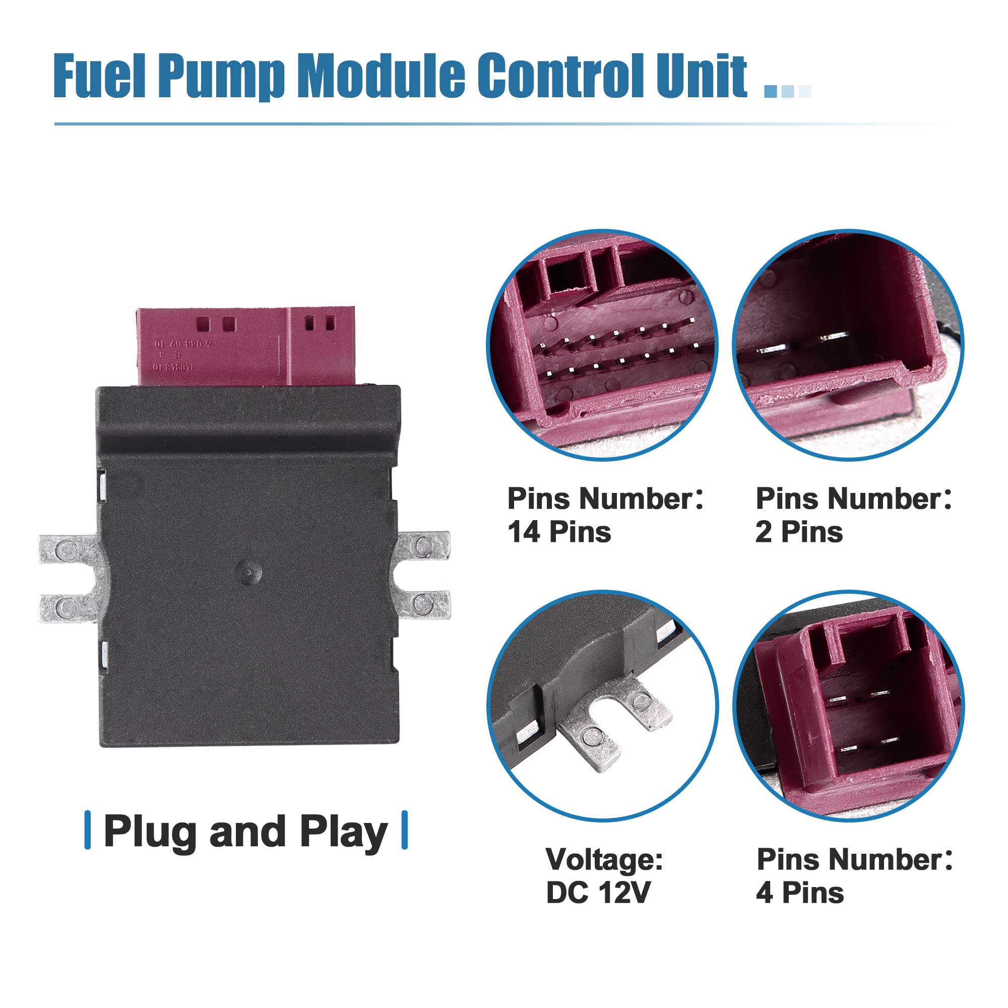 X AUTOHAUX Fuel Pump Control Module Unit Oil Control Computer Module for BMW X5 X6 328i 335i 528i 550i 740i 750Li Electric Fuel