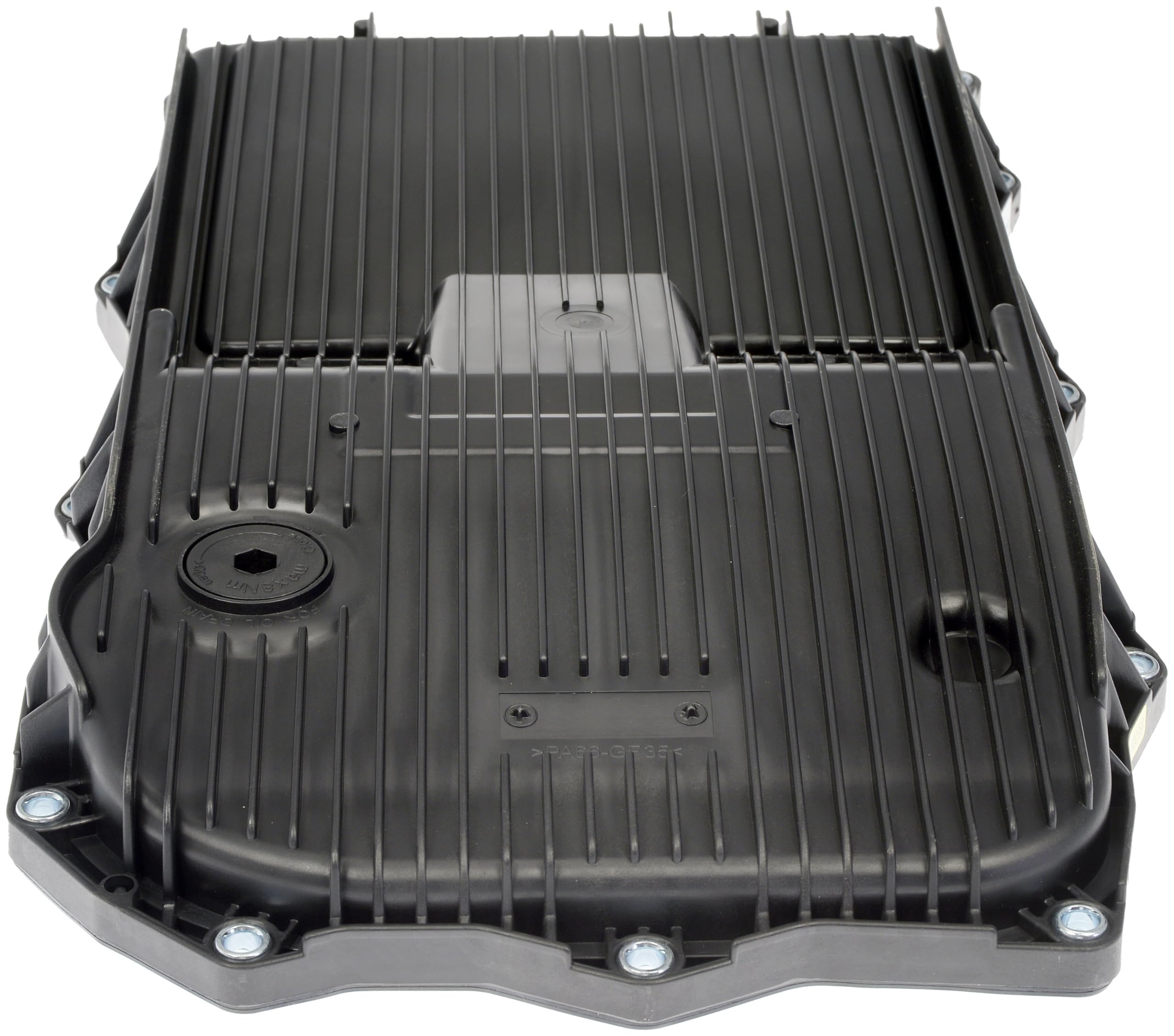 Dorman 265-850 Transmission Pan With Drain Plug, Gasket And Bolts Compatible With Select Models (Oe Fix), Black