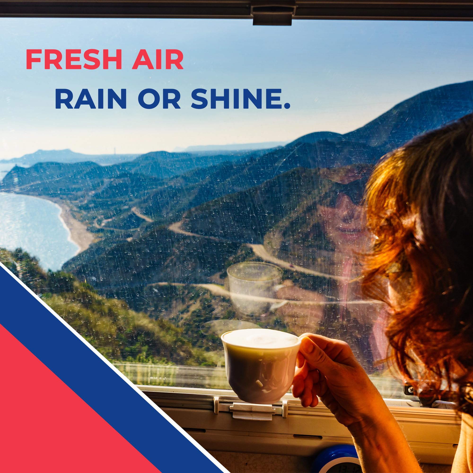 Maxxair Maxxfan Plus High Powered 10-Speed Rv Intake And Exhaust Fan - Manual Or Remote Control Electric Opening, Easy Ceiling Controls, Rain Sensor With Automatic Lid Closure, Smoke (00-04500K)