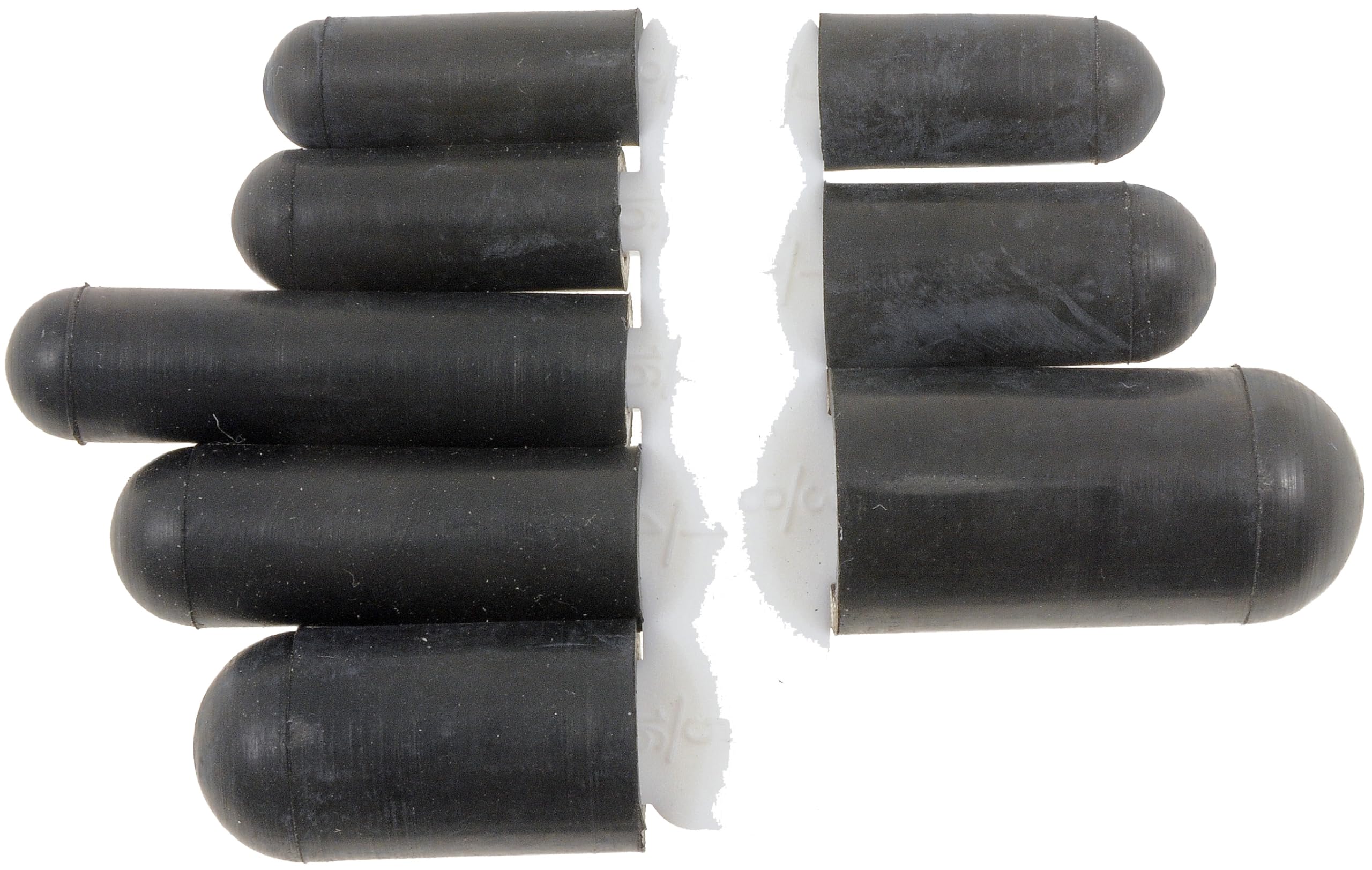 Dorman 47396 Rubber Black Vacuum Cap Assortment, 8 Piece Universal Fit