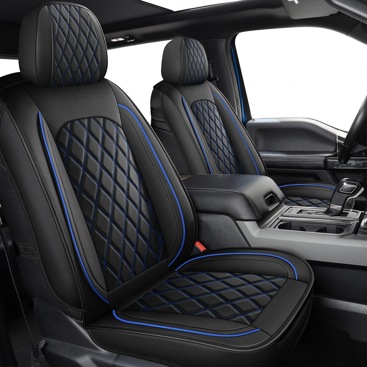 Mirozo 2Pcs Front Seat Covers, Waterproof Car Seat Cover Vehicle Cushion Cover Breathable Fit For Most Sedan, Truck And Suv For