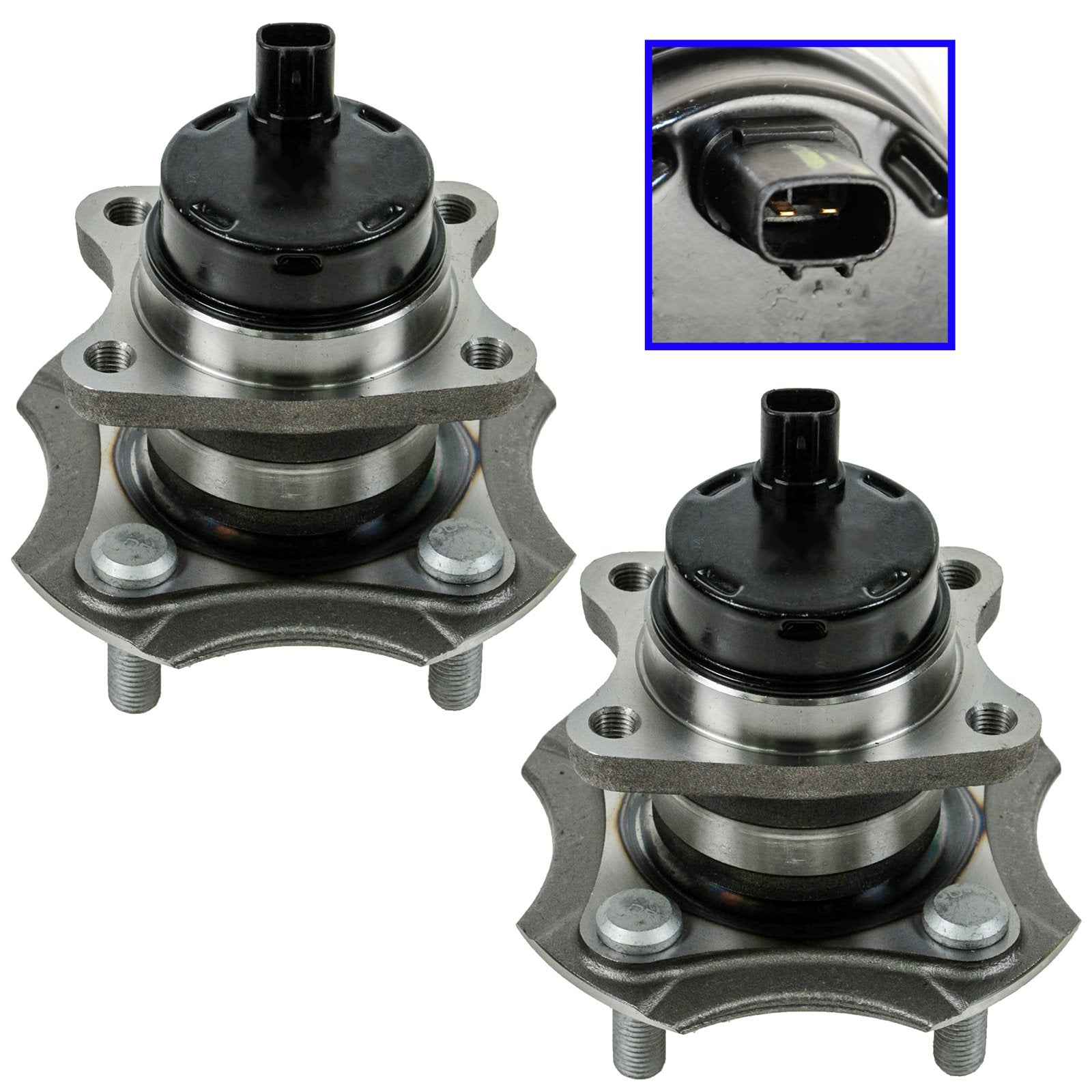 Trq Rear Wheel Hub Bearings Assembly Set Compatible With 2004-2006 Scion Xa Xb 2000-2005 Toyota Echo