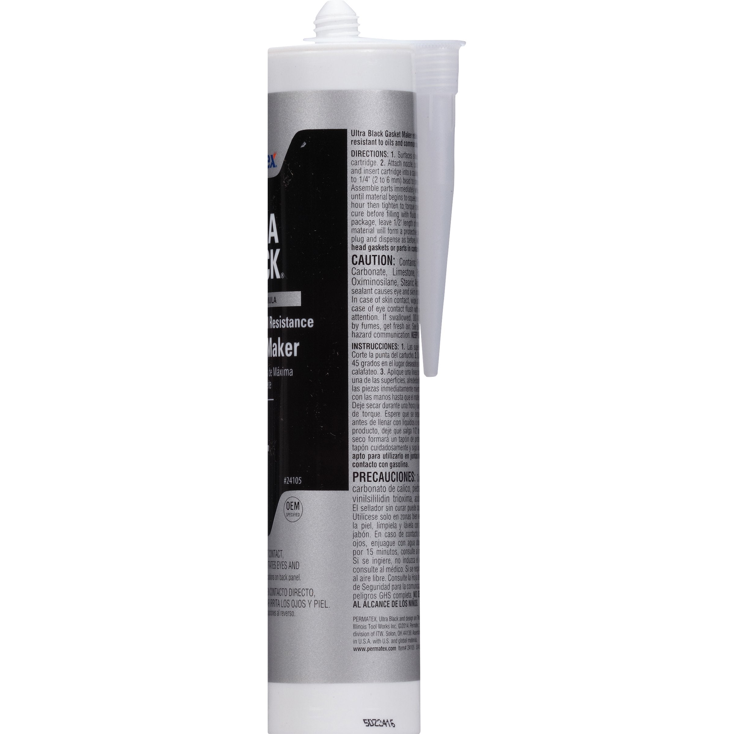 Permatex 24105-12Pk Ultra Black Maximum Oil Resistance Rtv Silicone Gasket Maker, 13 Oz. (Pack Of 12)