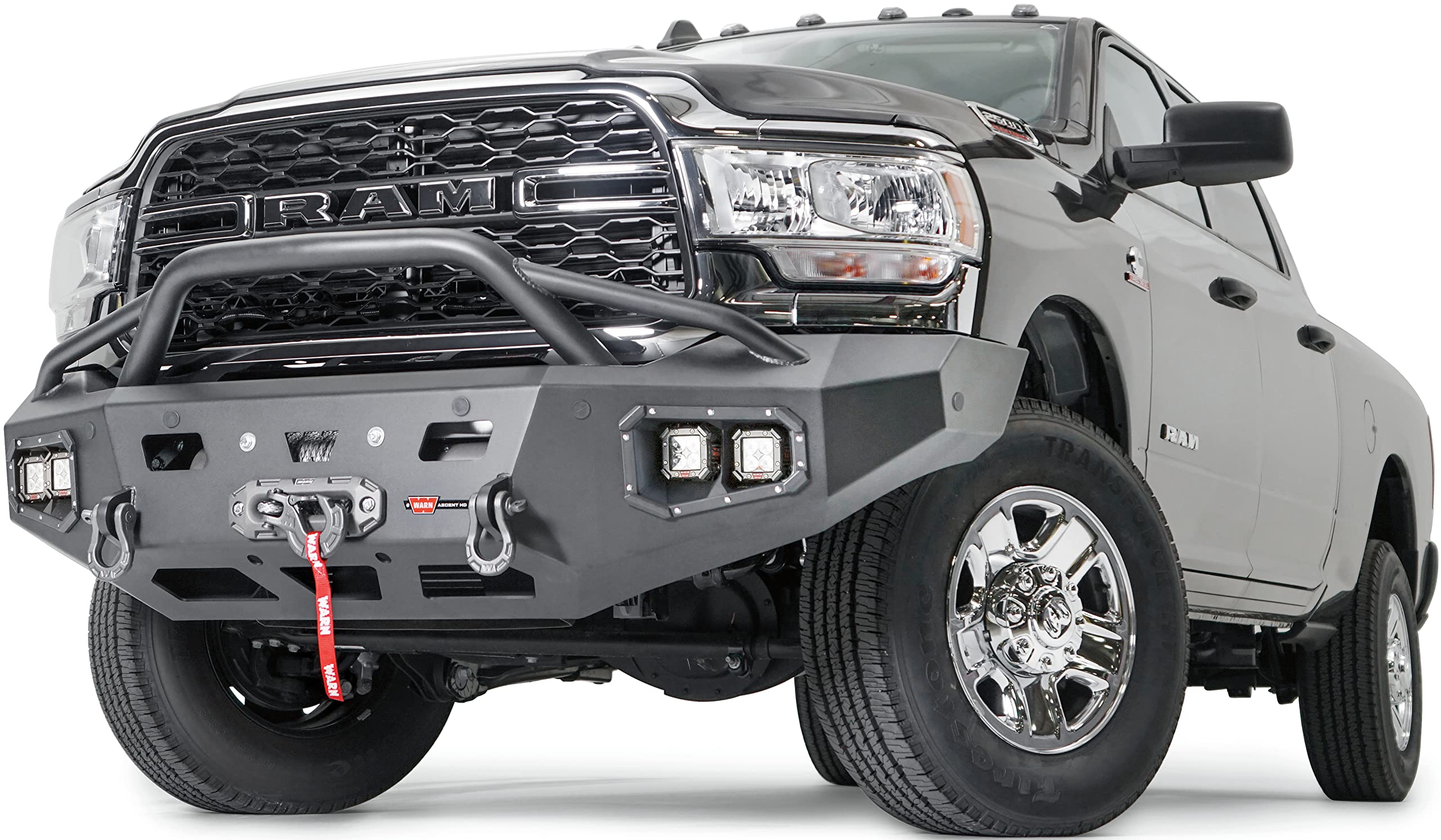 Warn 107003 Ascent Hd Front Bumper With Baja Grille Guard, Fits: Dodge Ram 2500/3500/4500/5500 (2020-2021)