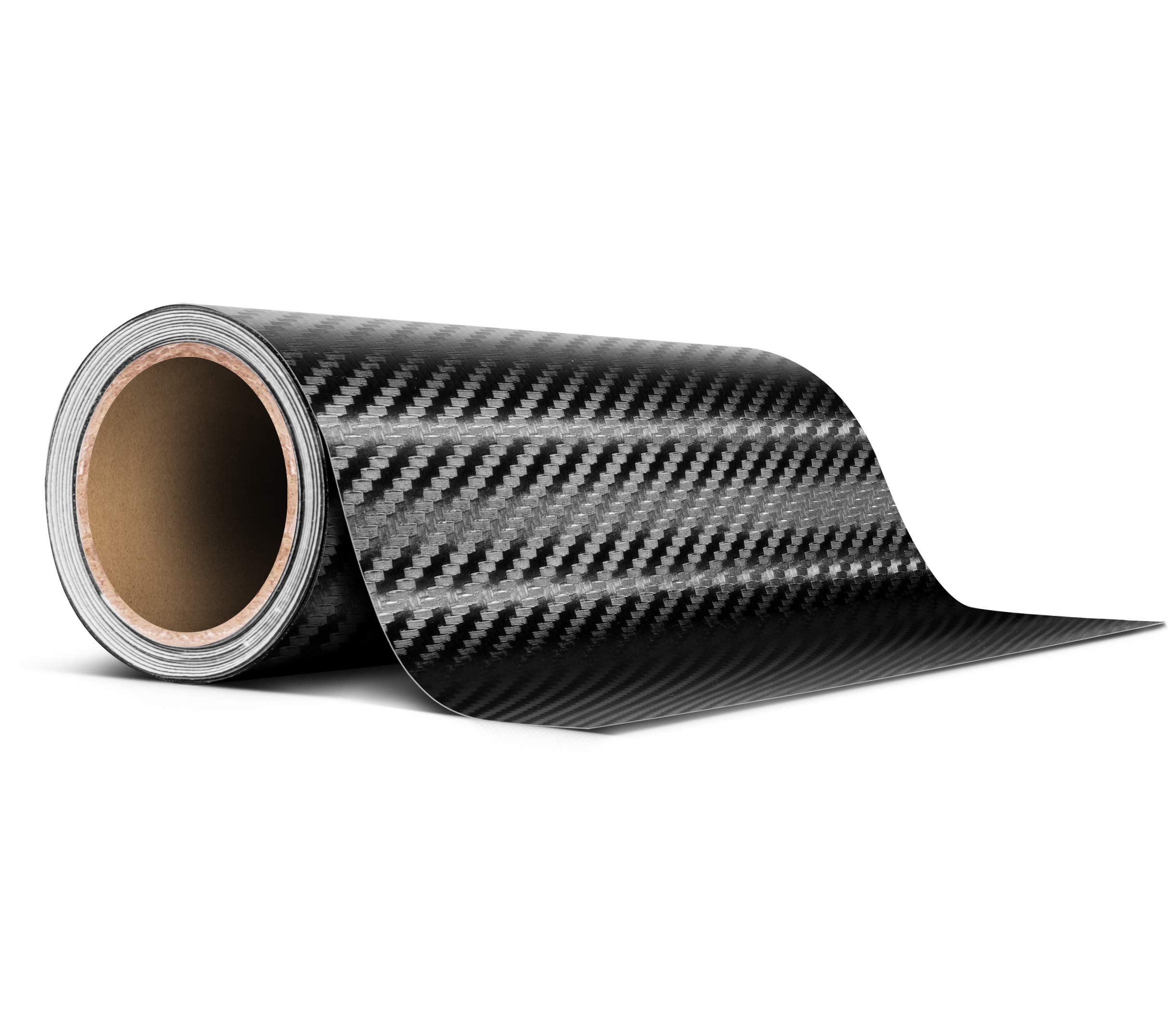 Vvivid Black Carbon Fiber Air-Release Adhesive Vinyl Tape Roll (6 Inch X 20Ft)