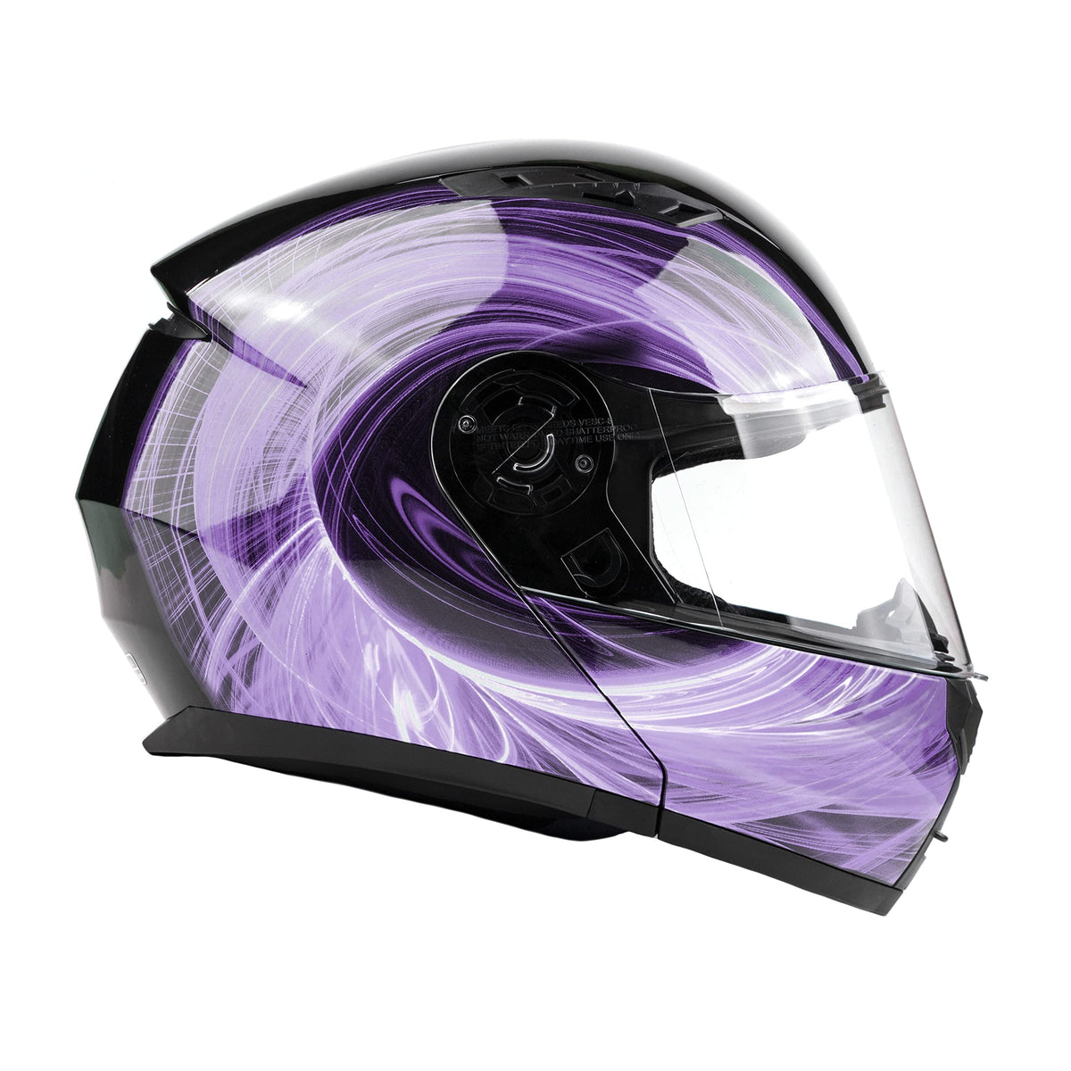 Typhoon Th158 Adult Modular Motorcycle Helmet Dot Dual Visor Full Face Flip-Up - Purple Small