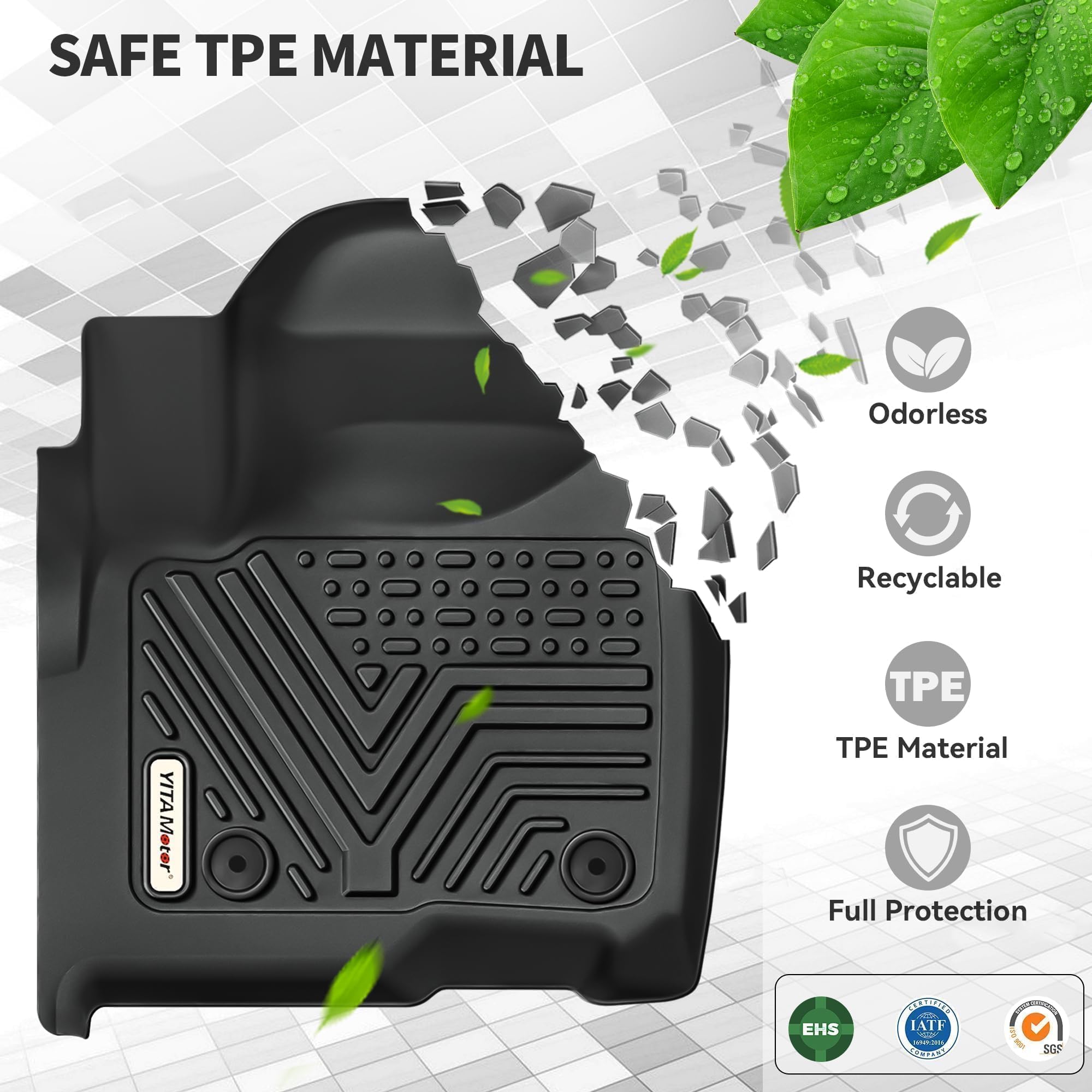 Yitamotor Floor Mats Fit For 2020-2025 Hyundai Palisade Bucket Seats 7 Passenger, Rear Trunk Mat With Backrest Mat Floor Mat Rep