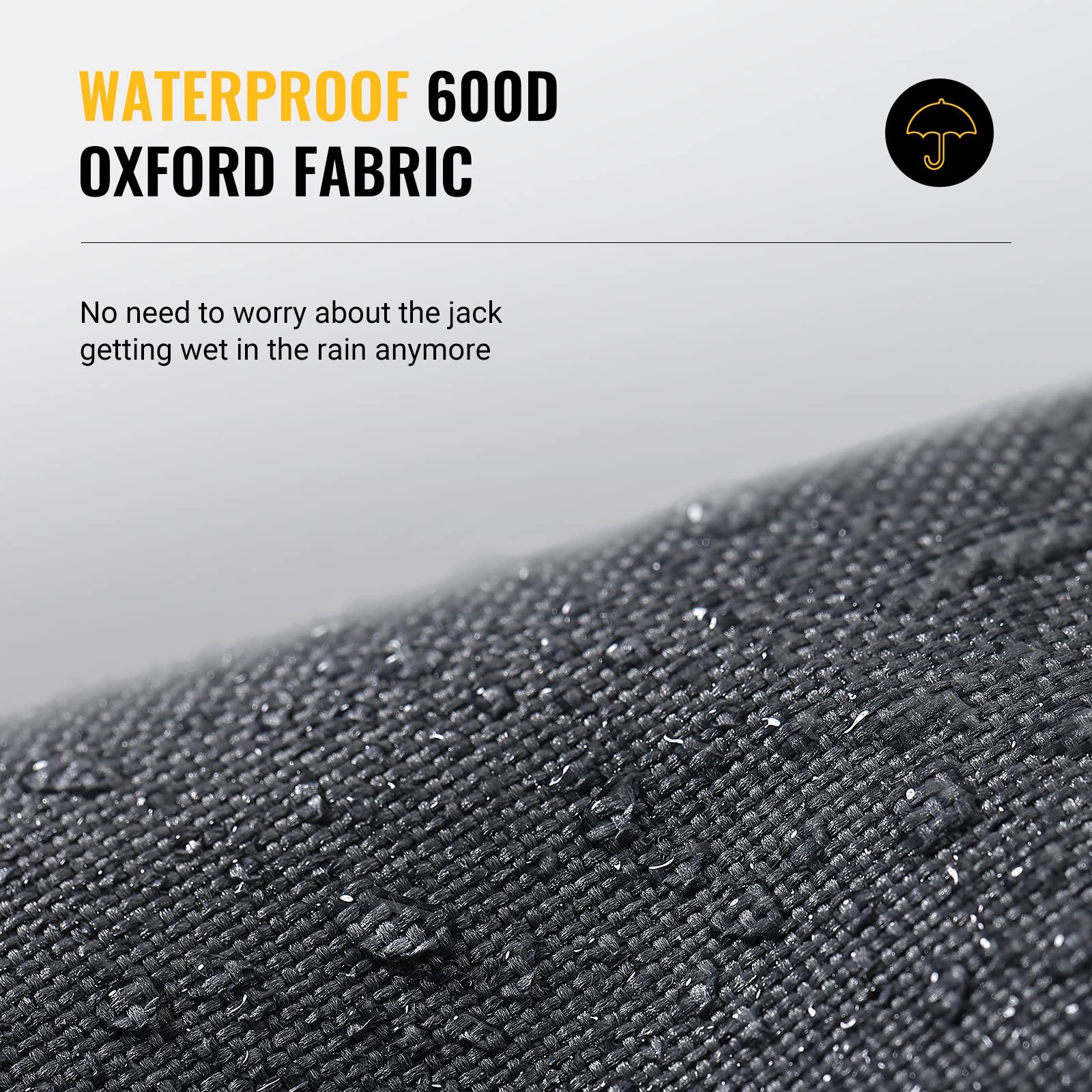 Bougerv Rv Electric Tongue Jack Cover With D Rings, 600D Universal Trailer Jack Protective Grey Cover For Outside Rv Parts Rv Accessories…