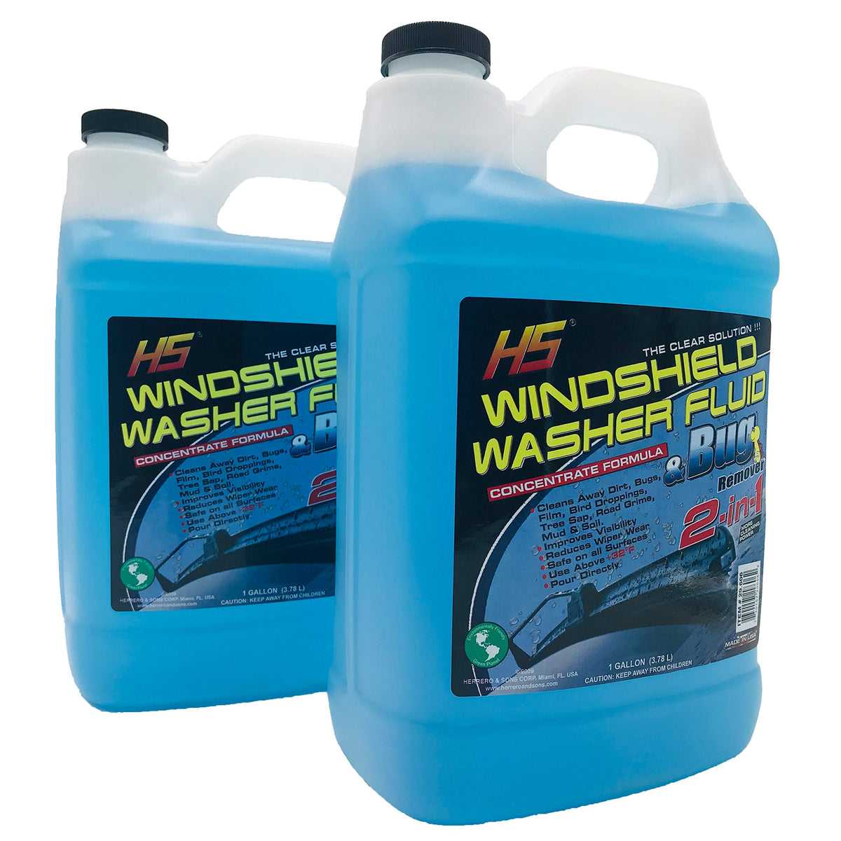 Bug Washer HS Bug Wash Windshield Washer Fluid - 1 Gal (3.78L) - Effective Cleani ...