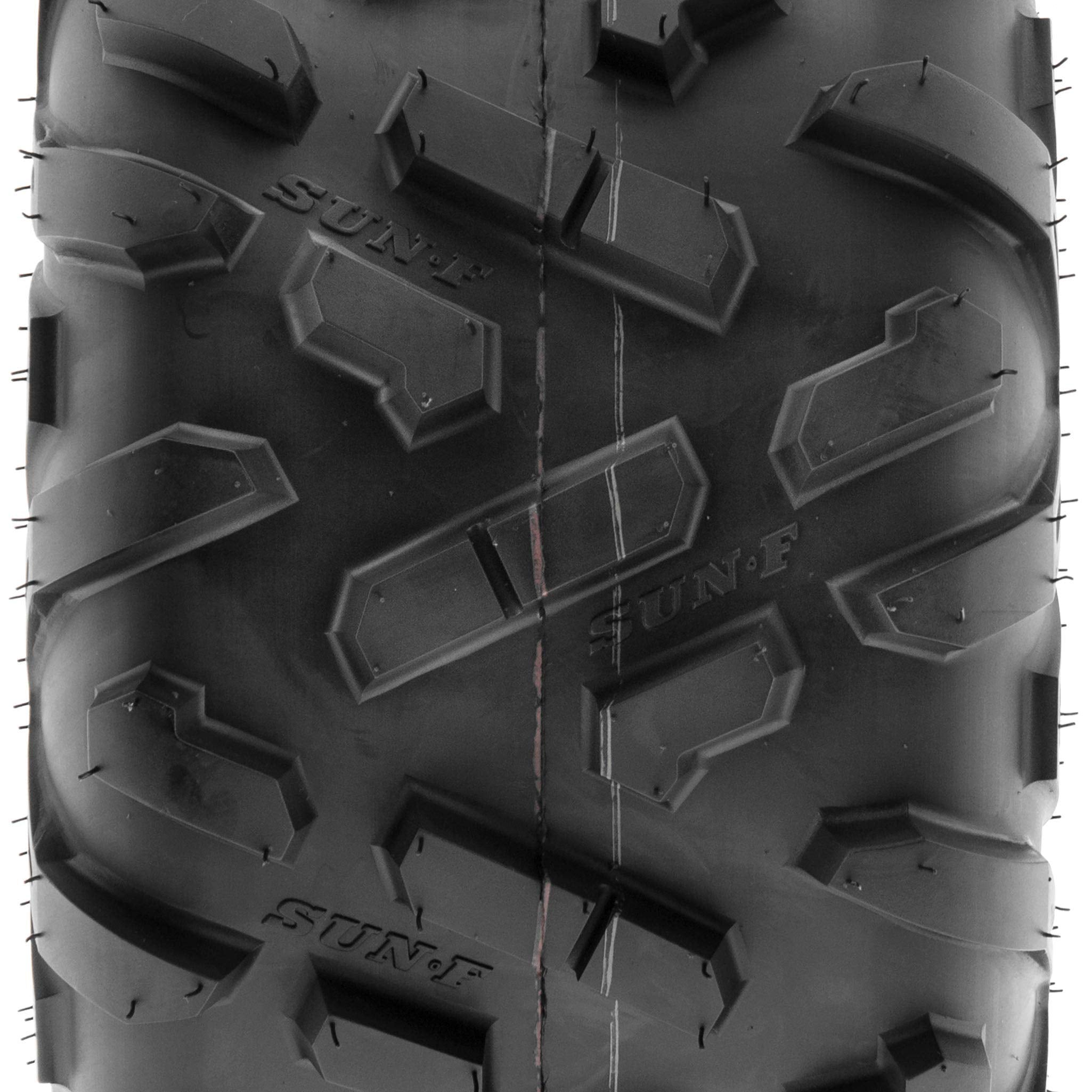 Set Of 4 Sunf Power.Ii Atv Go-Kart Tires 16X8-7 Front & 16X8-7 Rear, All-Terrain Off Road, 6 Pr, A051