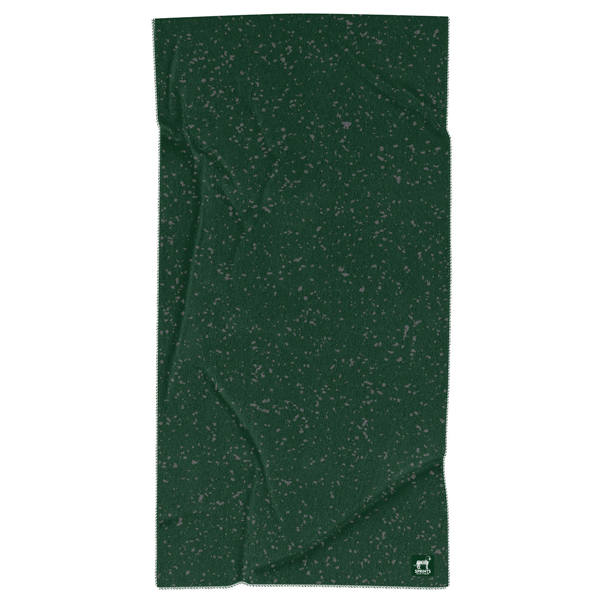 Sprints Athletic Running Towel, Full-Sized, Car Seat Cover - Performance Microfiber (Green Splat)