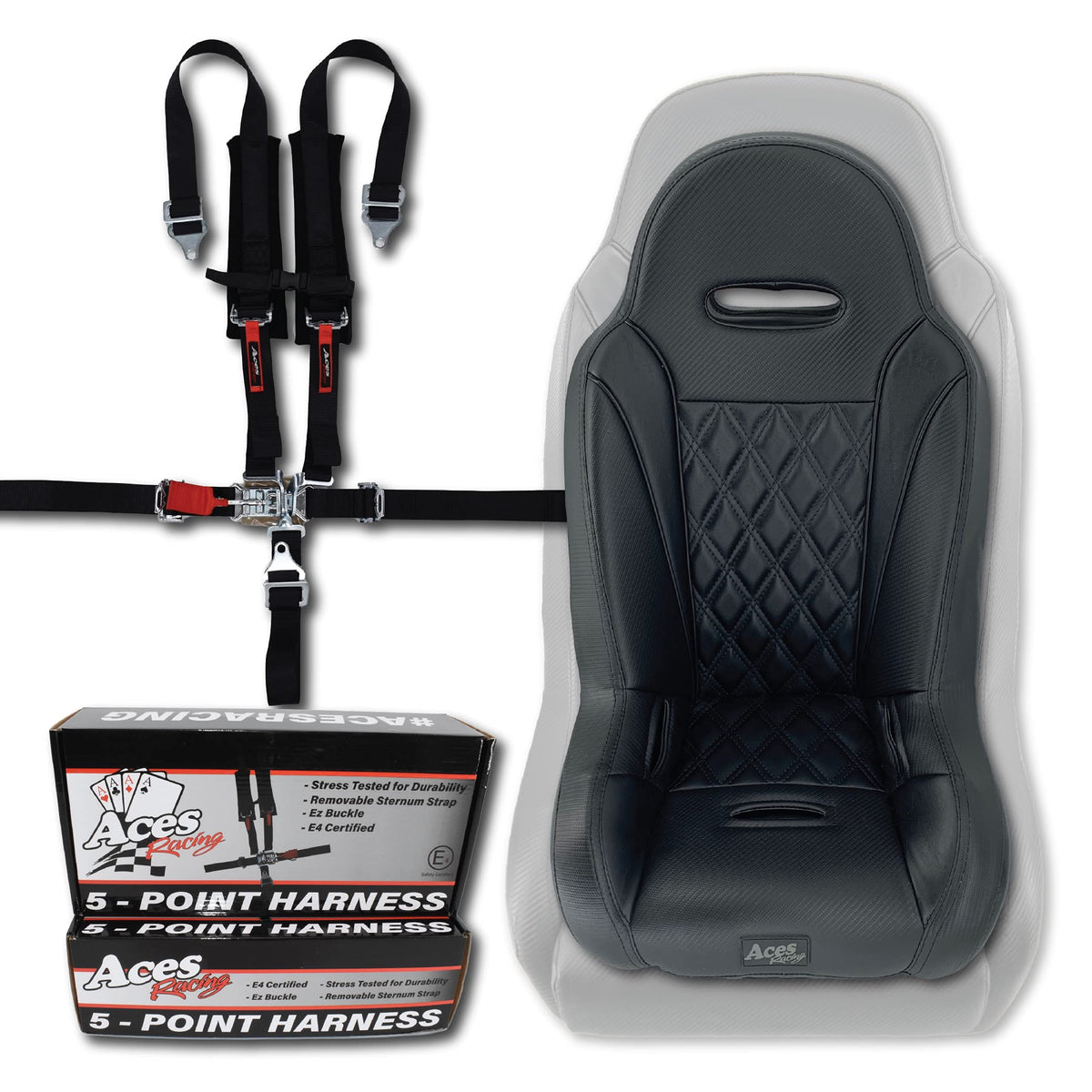 Utv Junior Seat (Fits Stock And Aftermarket Seats) (Black - 5 Point Harness)