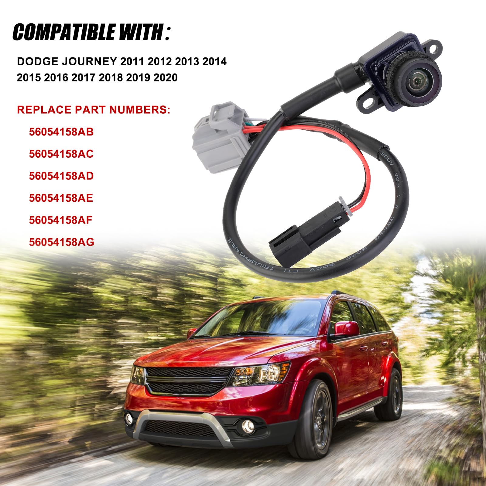 Arokzn Rear View Backup Camera Replacement For Dodge Journey 2011 2012 2013 2014 2015 2016 2017 2018 2019 2020 Parking Back Up C