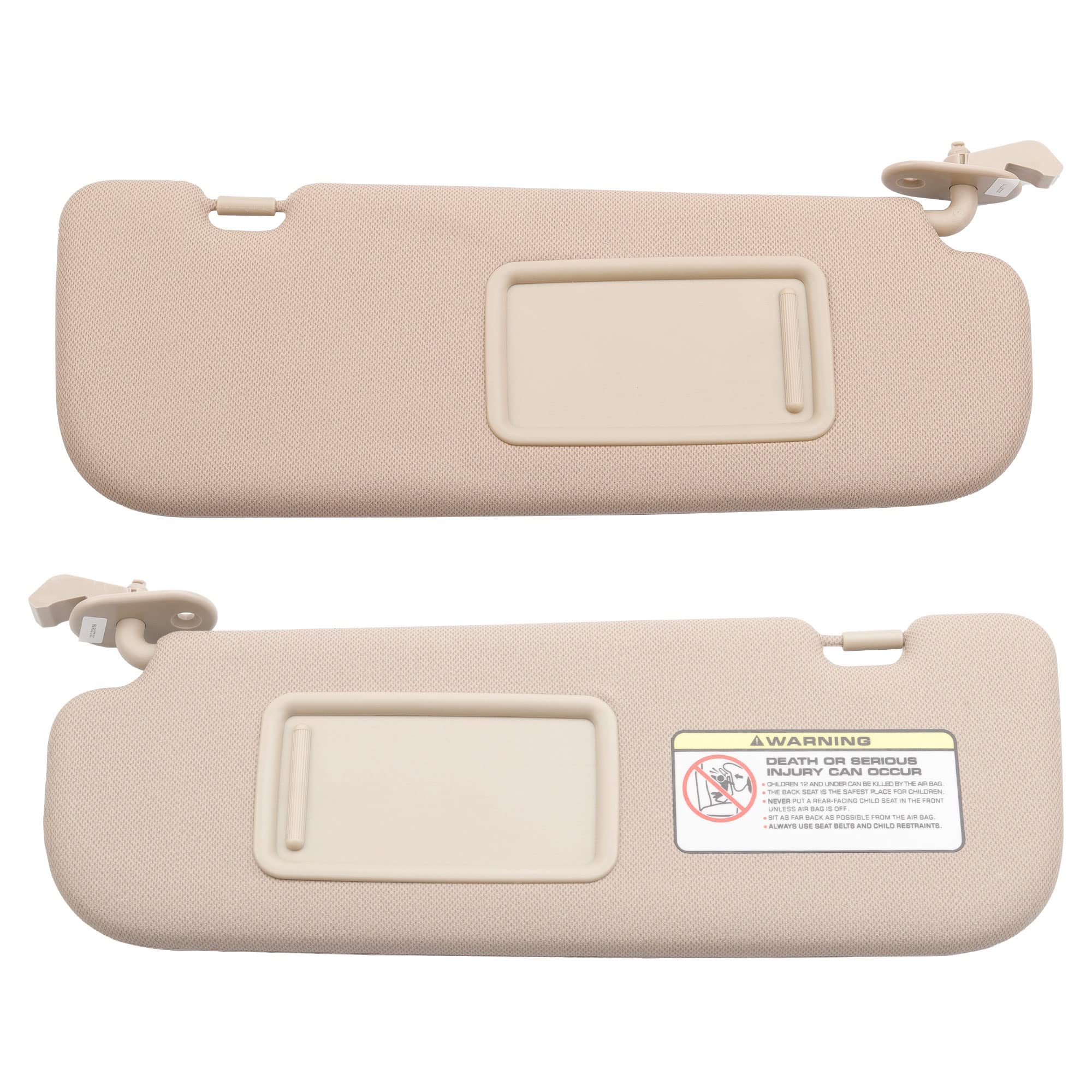 Dasbecan Beige Pair Sun Visor Compatible With Hyundai Elantra 2011 2012 2013 2014 2015 Replaces# 852103X000Tx