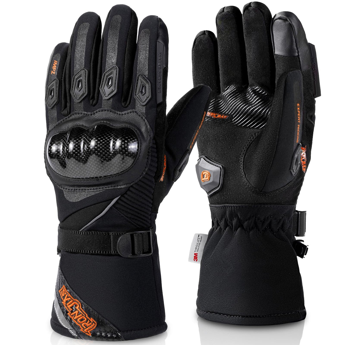 Borleni Winter Motorcycle Gloves Waterproof Motorcycle Riding Gloves Warm Windproof Motorcycle Gloves For Men Women