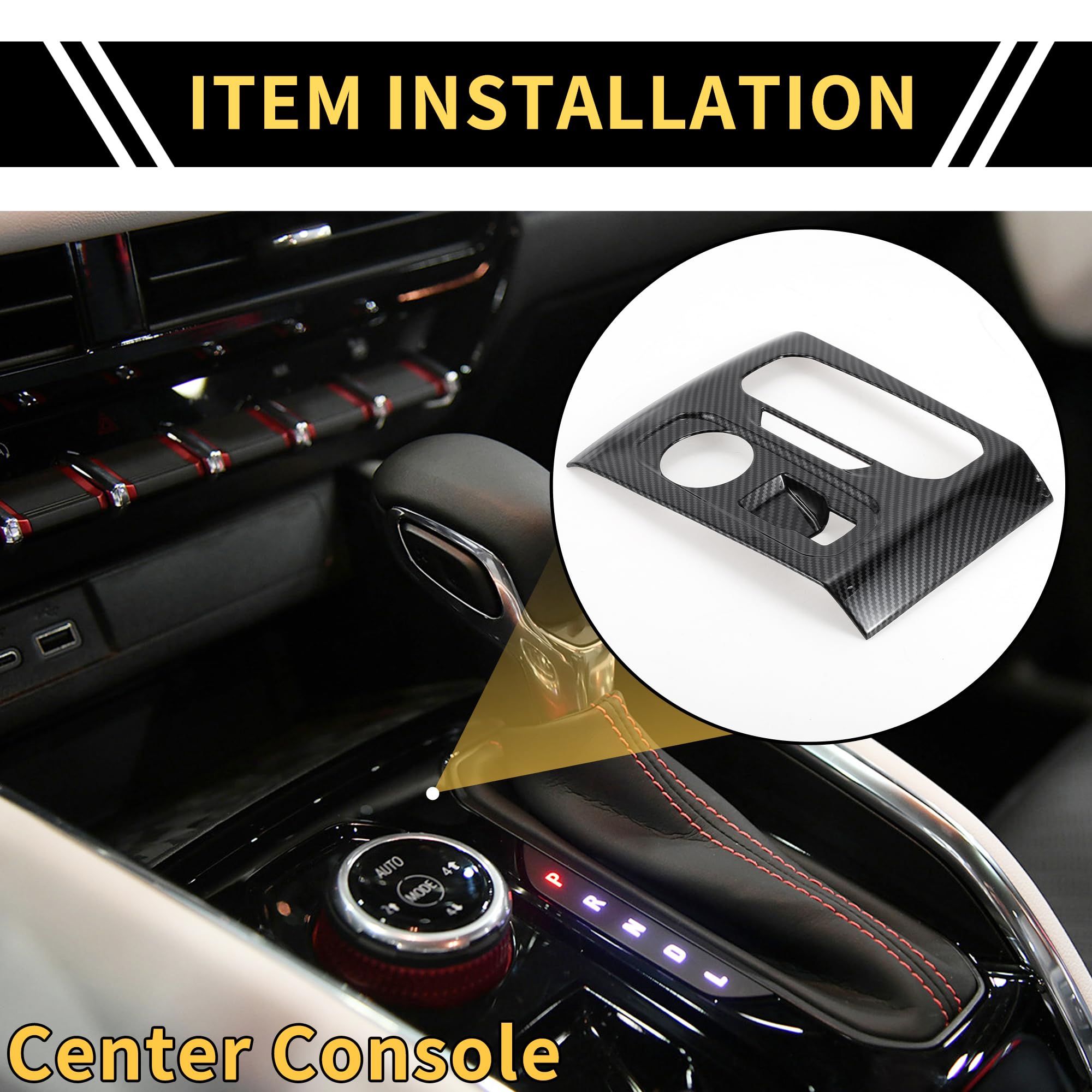 REPAIROCK Center Console Gear Shift Frame Panel Cover Trim for Chevrolet Colorado for GMC Canyon 2023-2024 Gear Shift Panel Deco