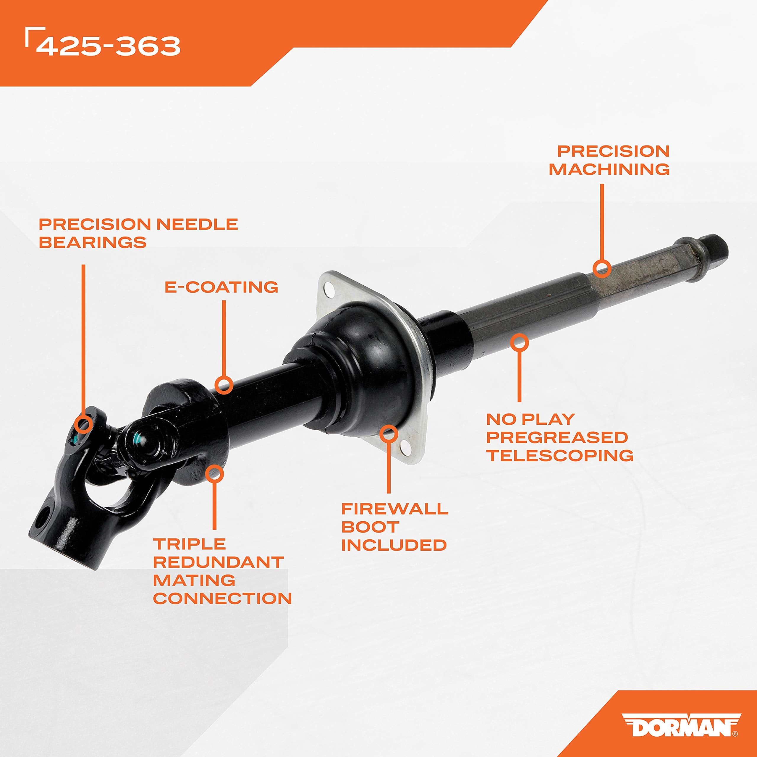 Dorman 425-363 Steering Shaft Compatible With Select Ford/Lincoln/Mercury Models