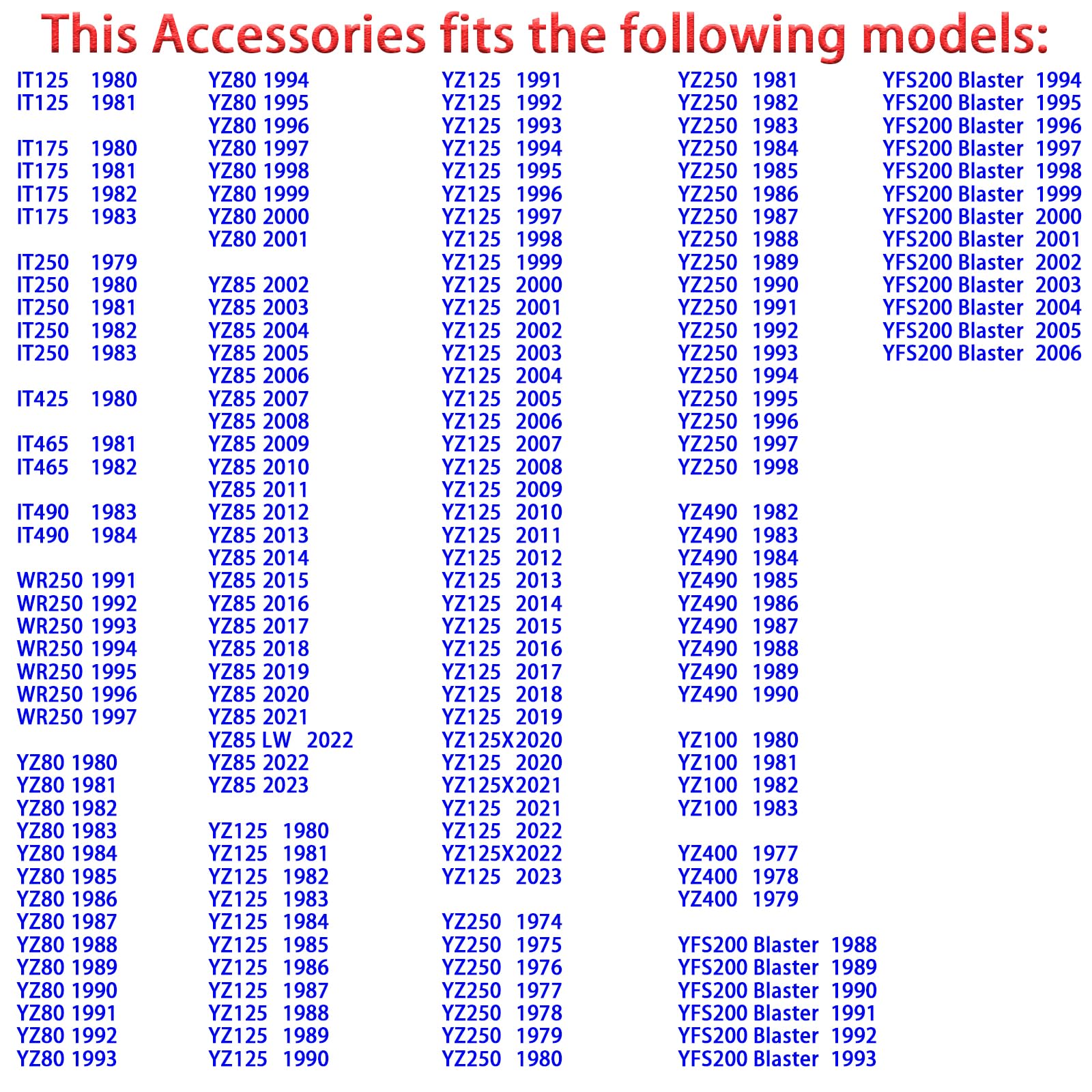 565-14771-00-00 EXHAUST MUFFLER PIPE STAY For Yamaha Blaster 200 IT125 IT175 IT250 IT425 IT465 IT490 YZ80 YZ85 YZ100 YZ125 YZ400