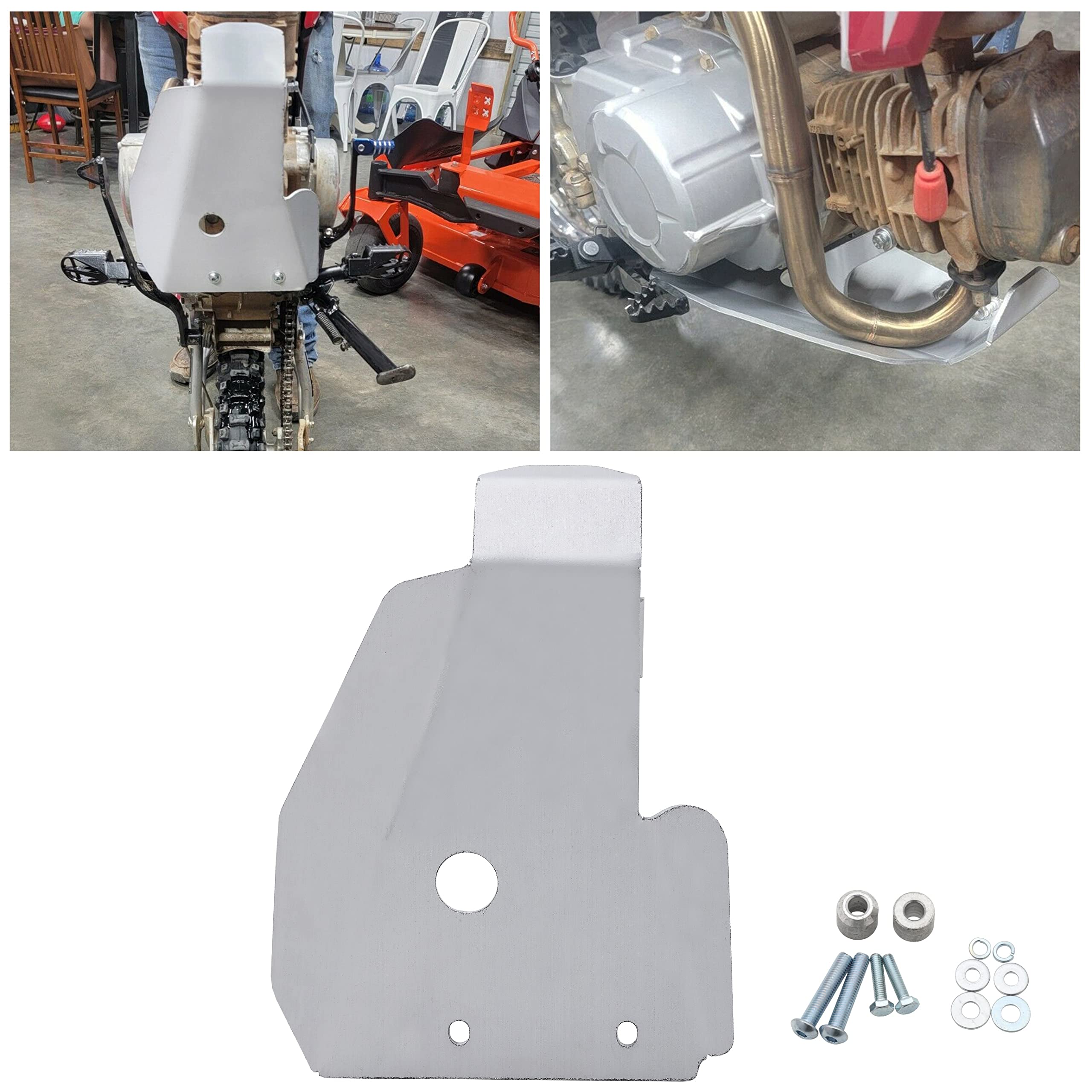 ECOTRIC Aluminum Skid Plate Compatible With All 2013-2021 Honda CRF110F Models