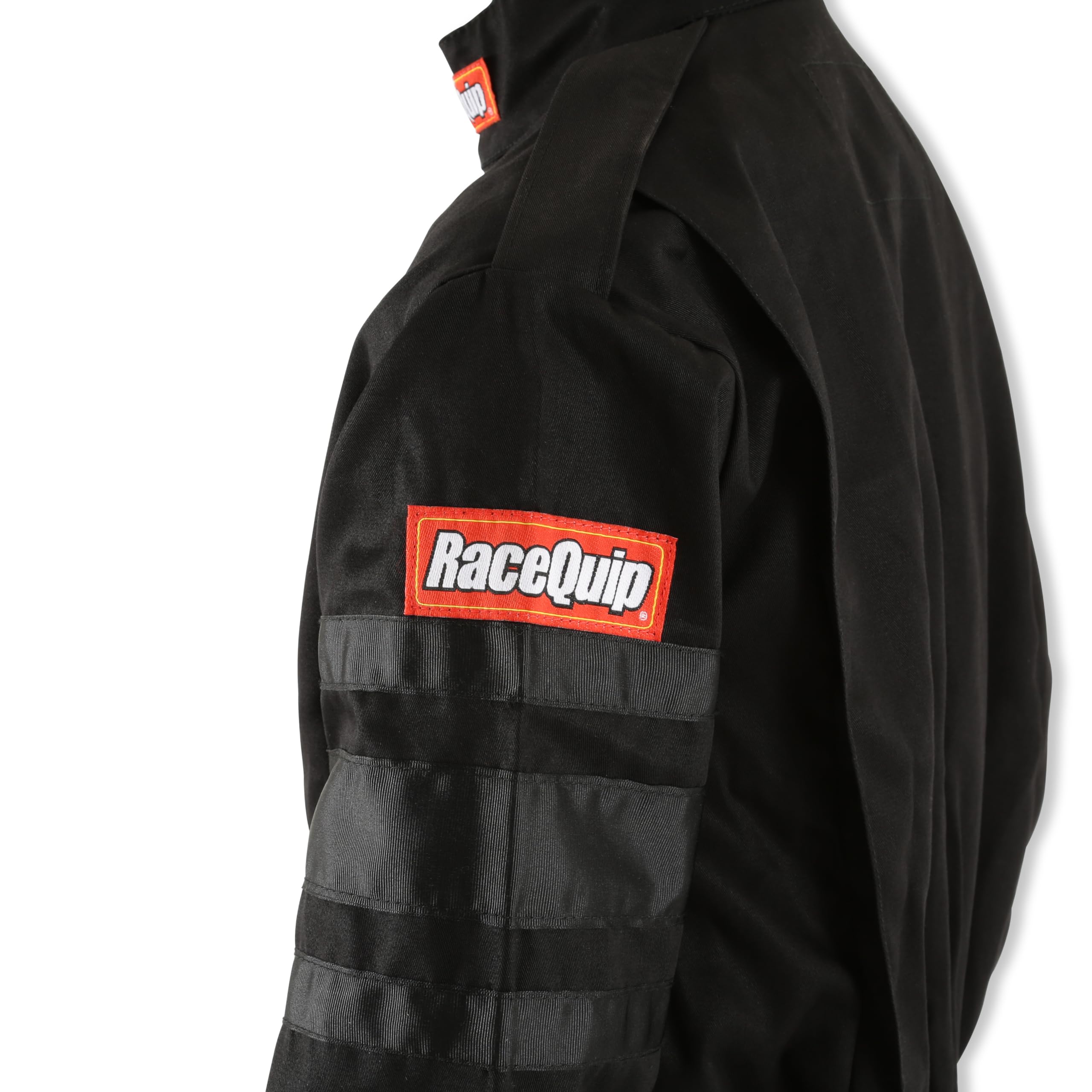 Racequip 110005Rqp 110 Series 1-Pc Driving Suit - Sfi 3.2A/1 - Black - Large