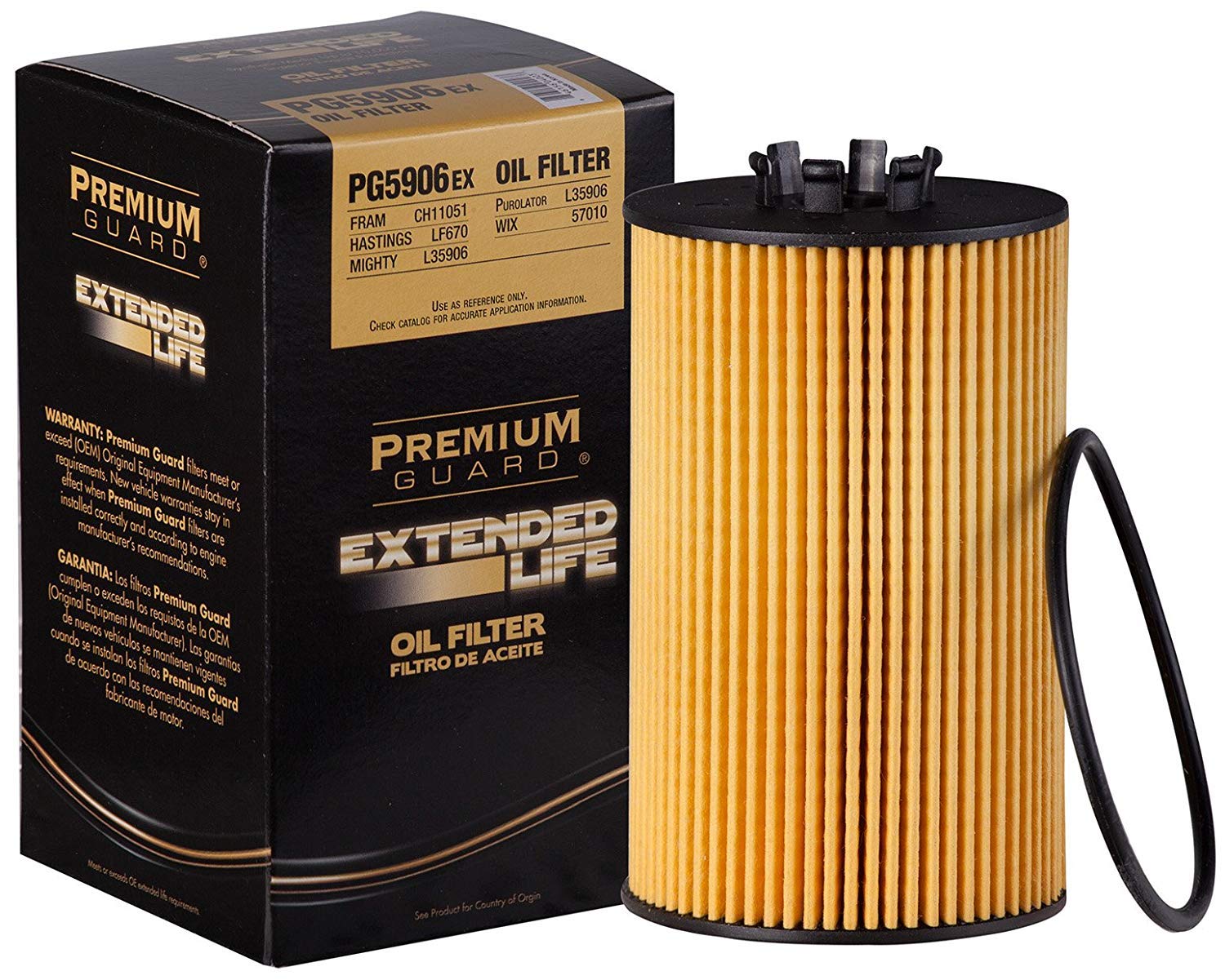 Pg5906Ex Extended Life Oil Filter Up To 10,000 Miles  Fits 2015-08 Mercedes-Benz C63 Amg, 2011-07 E63 Amg, 2010-08 S63 Amg, 2015