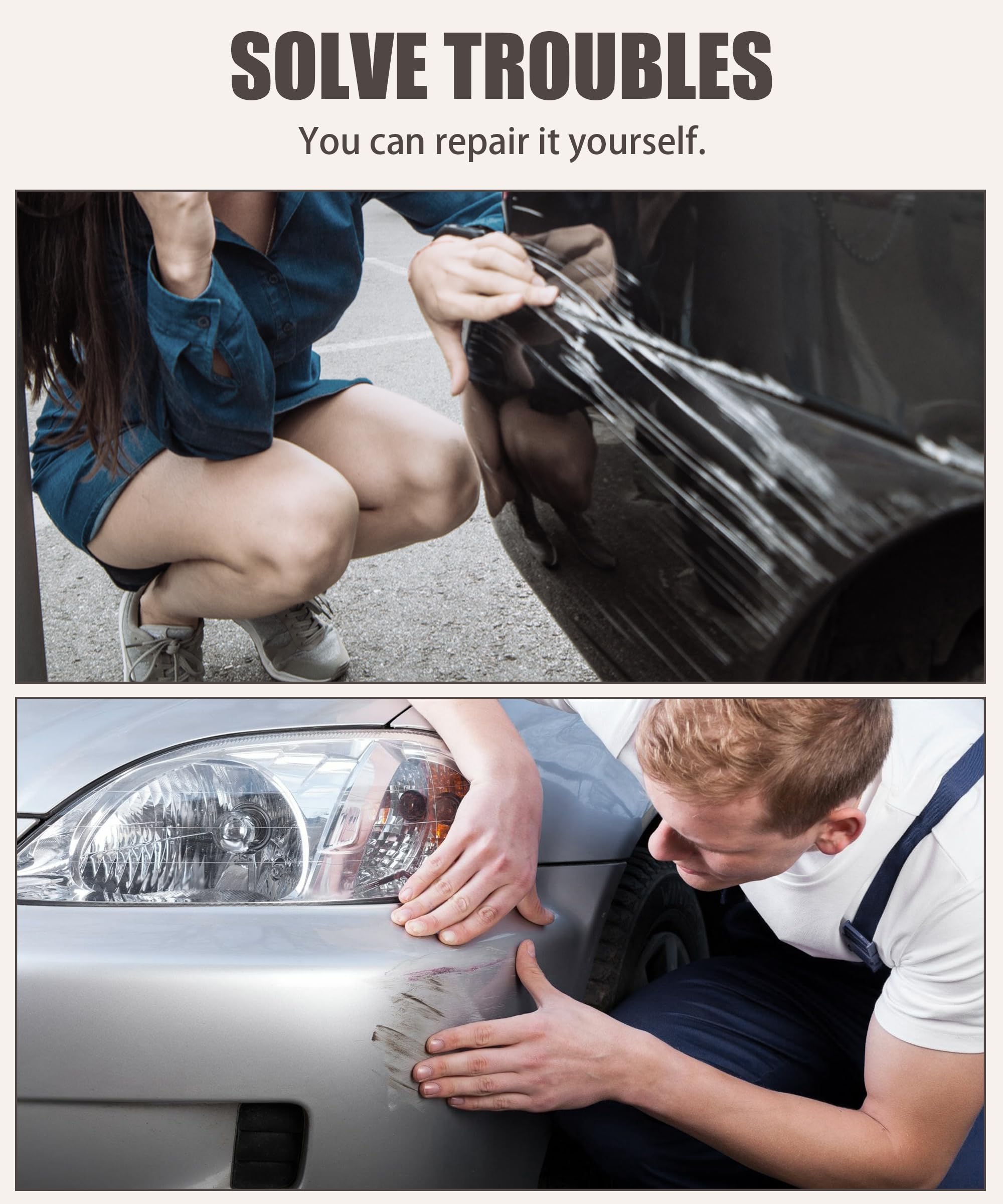 RACOONA Touch Up Paint Pen - Car Scratch Remover, Deep Scratch Repair for All Types of Cars (Blue)