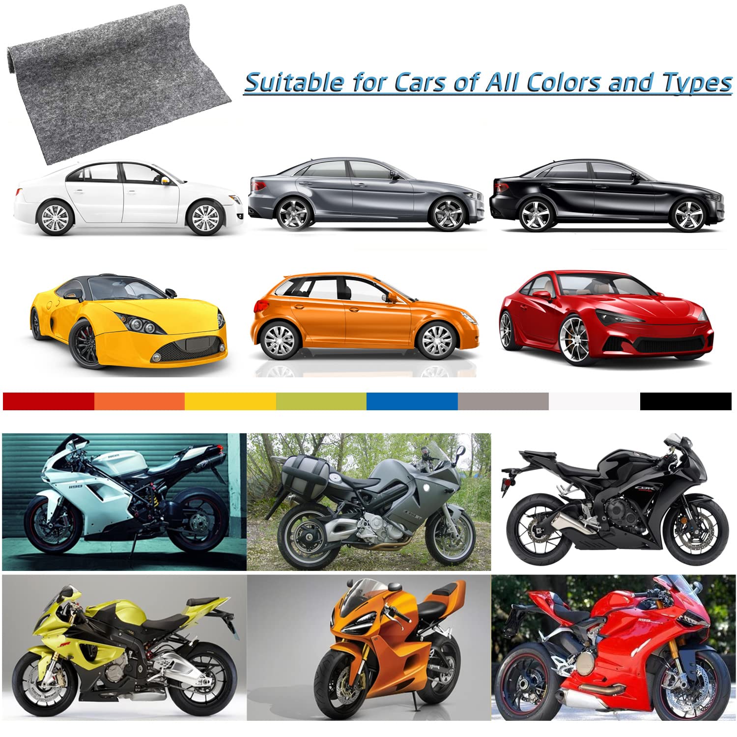 Autoglym 2024 Nano Sparkle Cloth for Car Scratches, Nano Sparkle Cloth Scratch Remover Easily Repair Scratches Paint Residues Wa