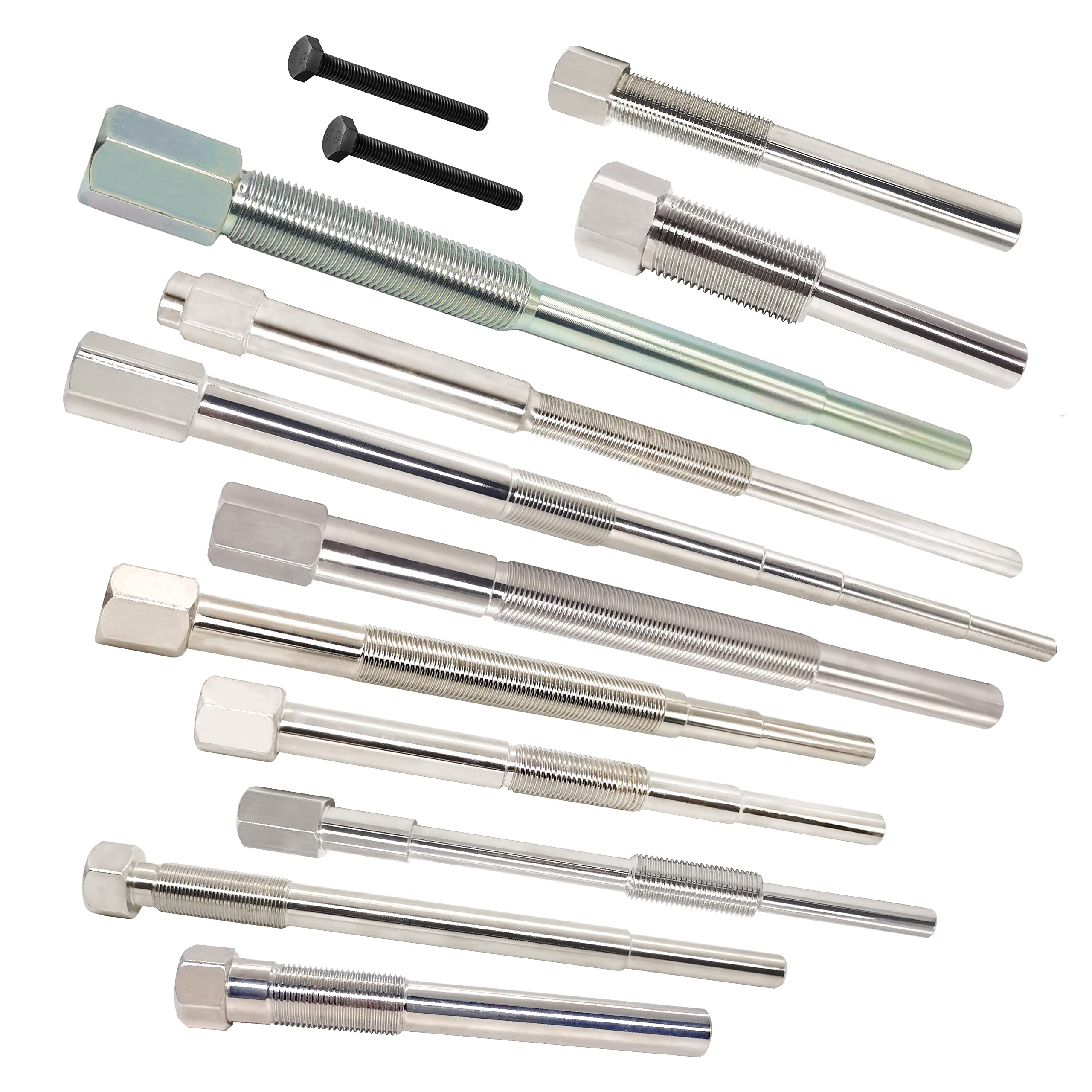 Dphxf Hardened Primary & Secondary Clutch Puller Tool Kit. Contains 12 Different Models And Sizes Of Clutch Puller Tools. Suitable For Golf Carts, Kawasaki, Arctic Cat,Can-Am, Polaris Motorcycle