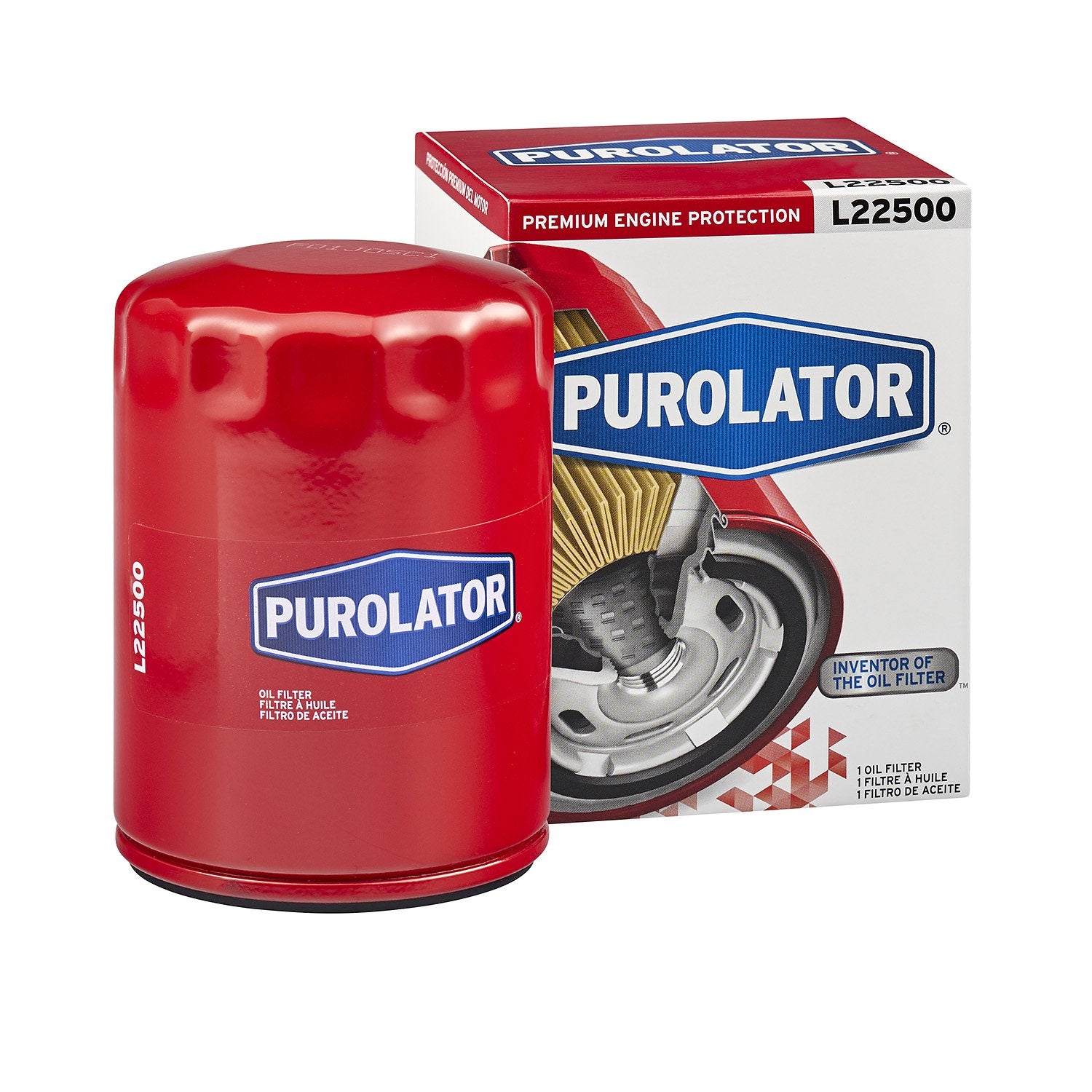 Purolator L22500 Premium Engine Protection Spin On Oil Filter Compatible With Ford F-150, Explorer, Edge, Chevrolet Silverado 15