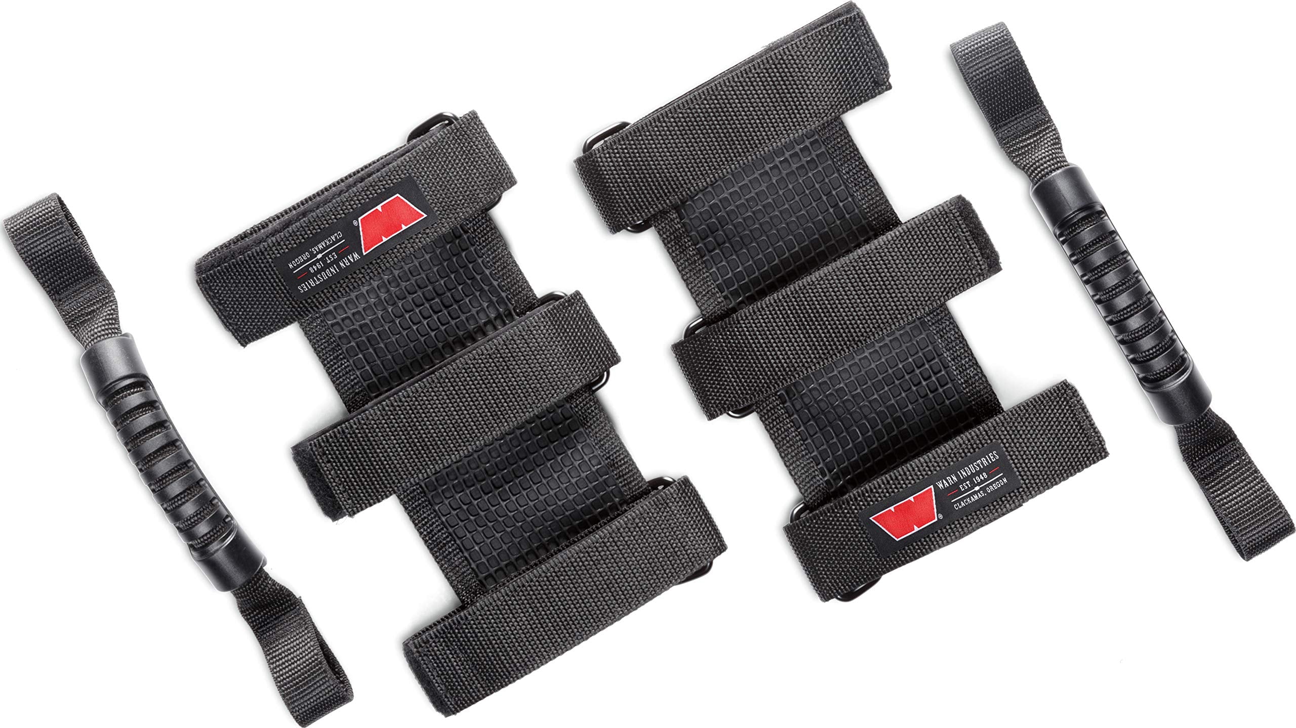 Warn 102653 Epic Trail Gear: Rubber Grip Grab Handles For Roll Cage/Bar, 1 Pair